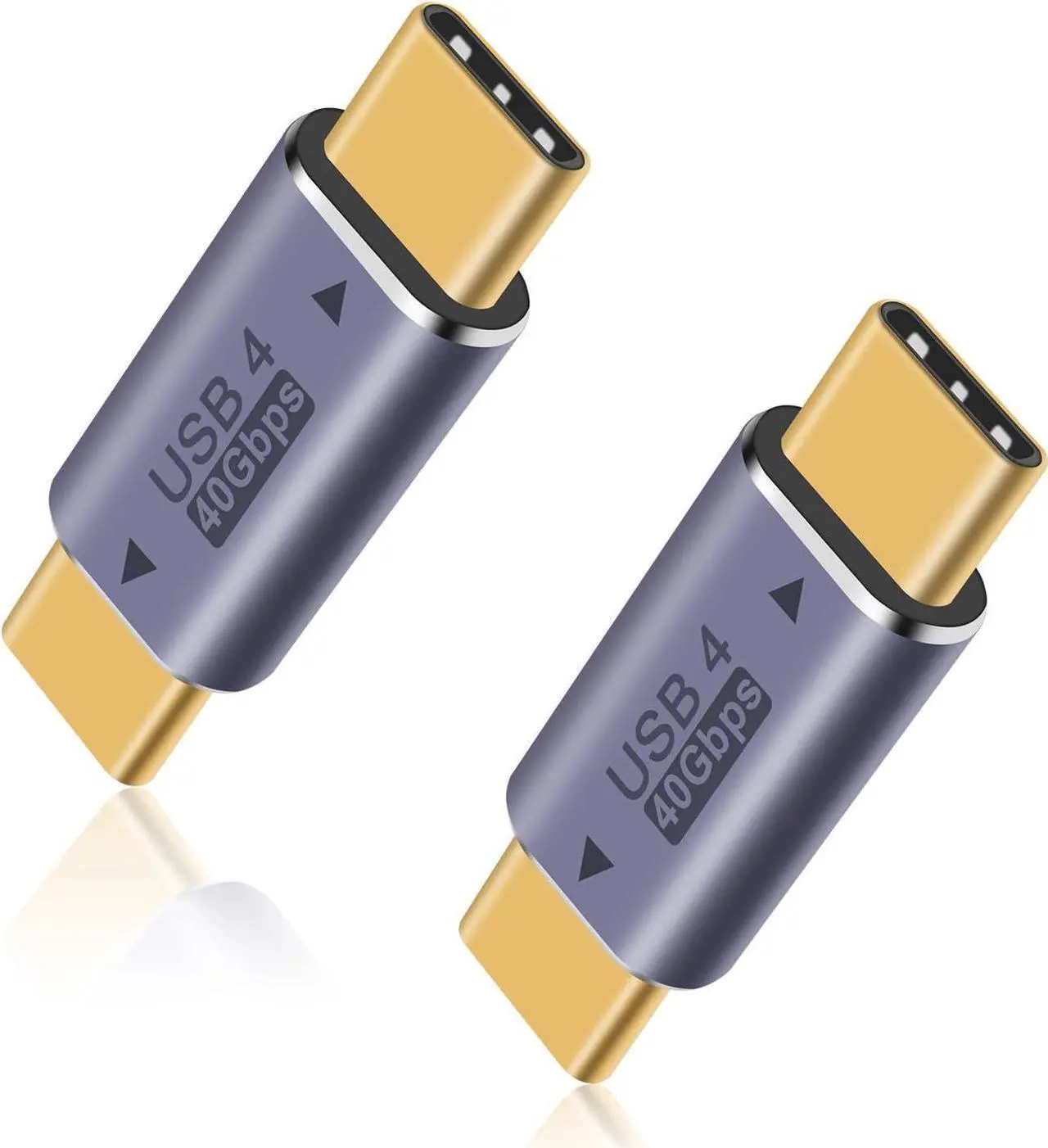 Main image of USB C to USB C Adapter 40Gpbs, 8k@60HZ and 100W Fast Charging, Type C Male to Male Adapter Compatible with Thunderbolt 3/4 MacBook Pro/Air, Laptop, Phones and More Type C Devices (2 Pack)