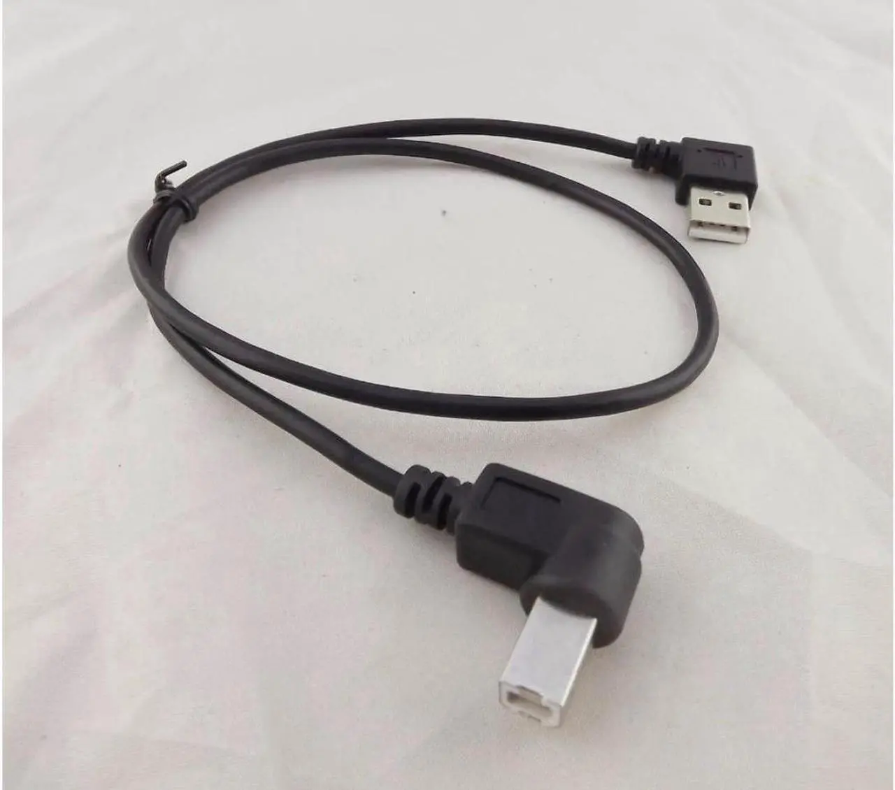 Main image of 10pcs USB 2.0 A Male Right Angle To USB B Male Right Angle Printer Scanner Cable 50cm