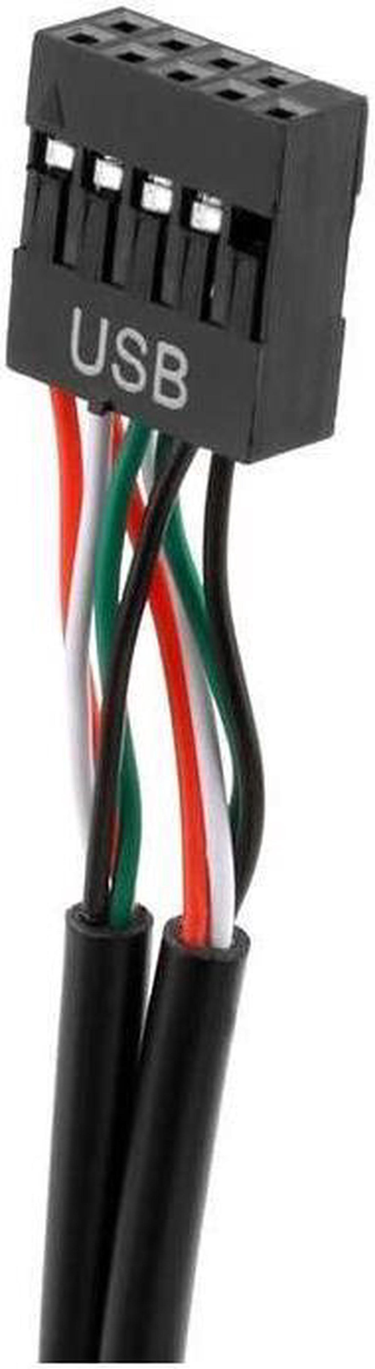 Alt view image 7 of 7 - 9pin USB Header Male 1 to 4 Female Extension Card USB 2.0 Splitter Cable Connector for Motherboard Adapter Port Multiplier for CPU WiFi Receiver Fans and RGB Light