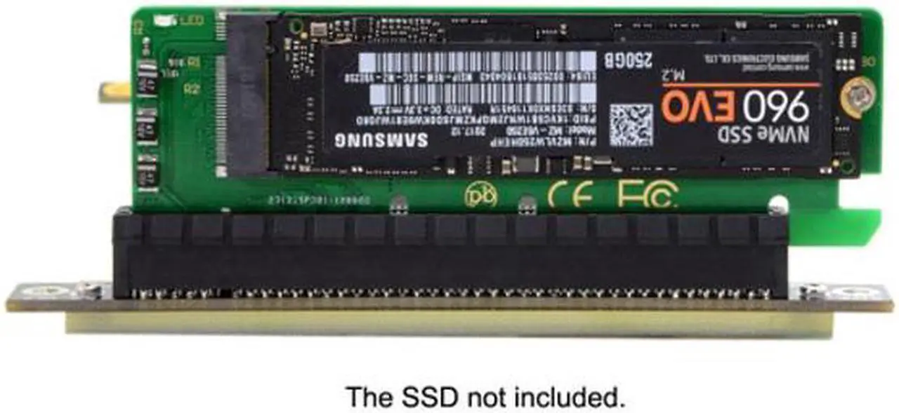 Alt view image 4 of 7 - Aomoproing   NGFF M-key NVME AHCI SSD to PCI-E 3.0 16x x4 Adapter for XP941 SM951 PM951 A110 m6e 960 EVO SSD SA-001