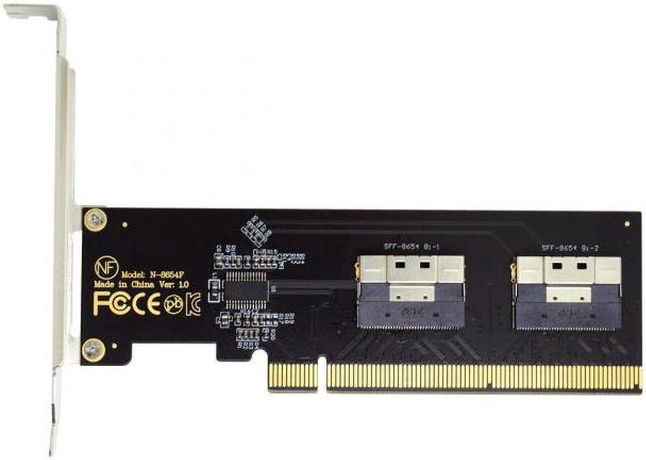 Main image of Aomoproing SA-016-2P Dual Slimline SFF-8654 8X 4 NVME to PCIE Express 3.0 4.0 Raid Card VROC Raid0 Hyper Adapter