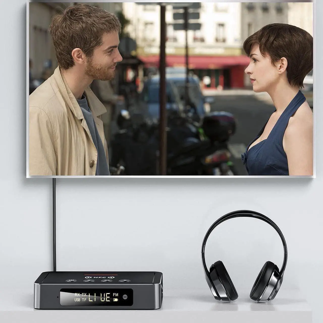 Alt view image 4 of 7 - Bluetooth Transmitter Receiver, NFC-Enabled Audio Adapter 5.0, 3.5mm AUX RCA Adapter Compatible with PC/TV/Tablet/Speaker/Home Car Sound System