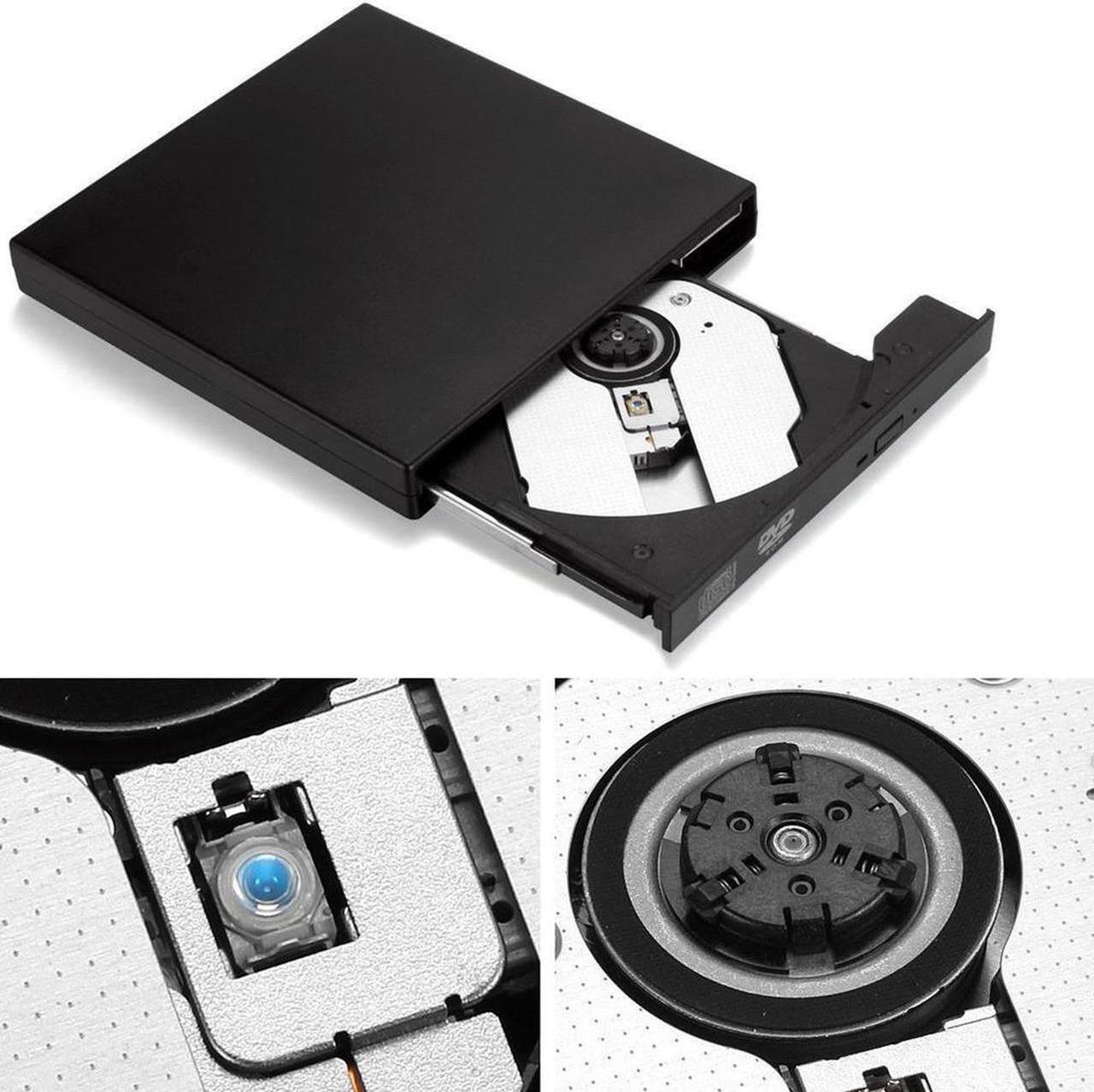 Alt view image 3 of 7 - Slim External Optical Drive USB 2.0 DVD Combo DVD ROM Player CD-RW Burner Writer Plug and Play For Macbook Laptop Desktop PC