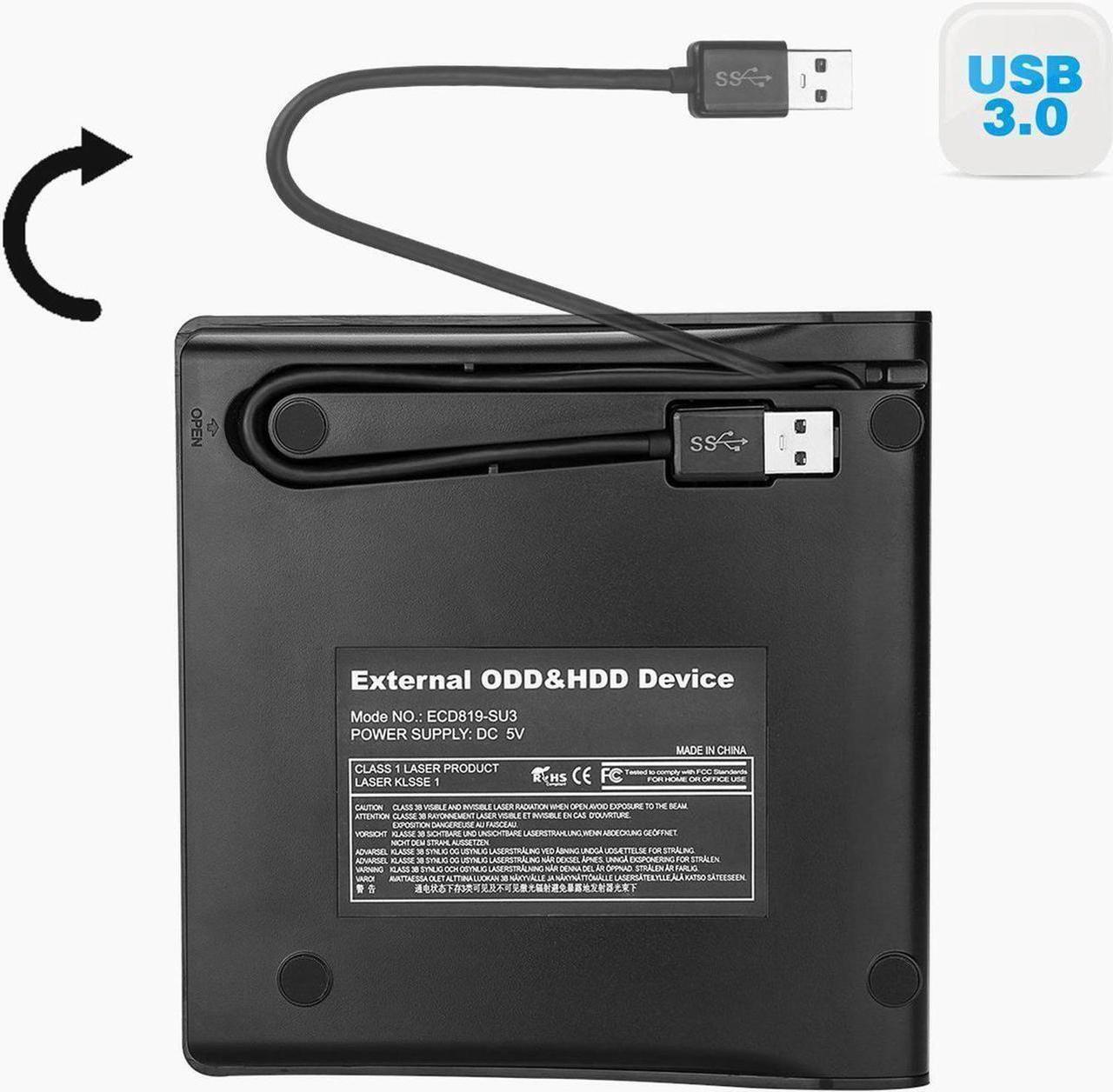 Alt view image 6 of 6 - USB 3.0 External DVD Drive Portable External Optical Drive CD DVD RW ROM Player