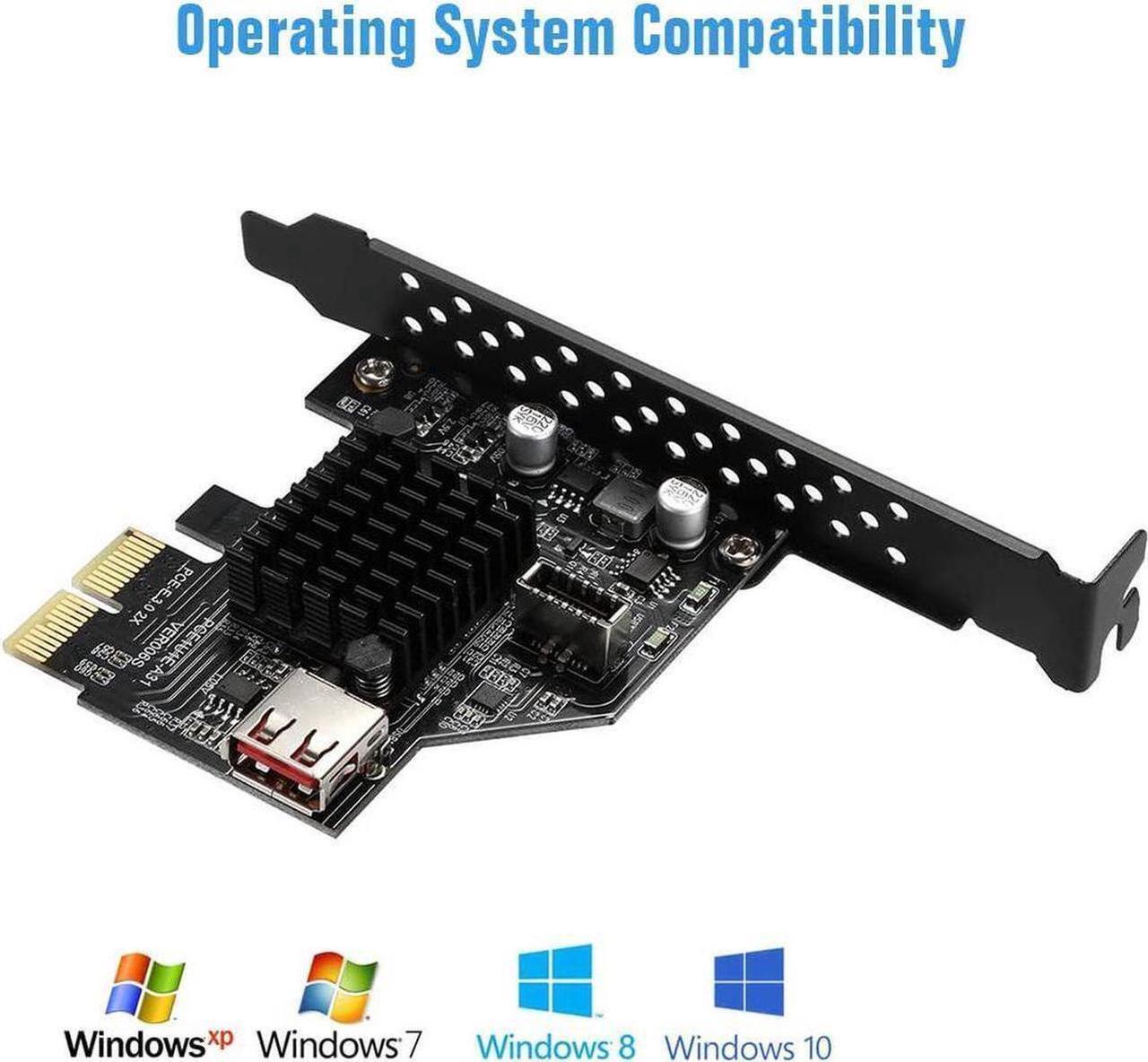 Alt view image 5 of 7 - PCI-E to Type E Express Card, USB 3.1 Front Type-E Expansion Card PCI-E 2X Interface, USB 3.1 GEN2 10Gbps Type-E 20PIN Expansion Card for Desktop PCS (ASM3142)