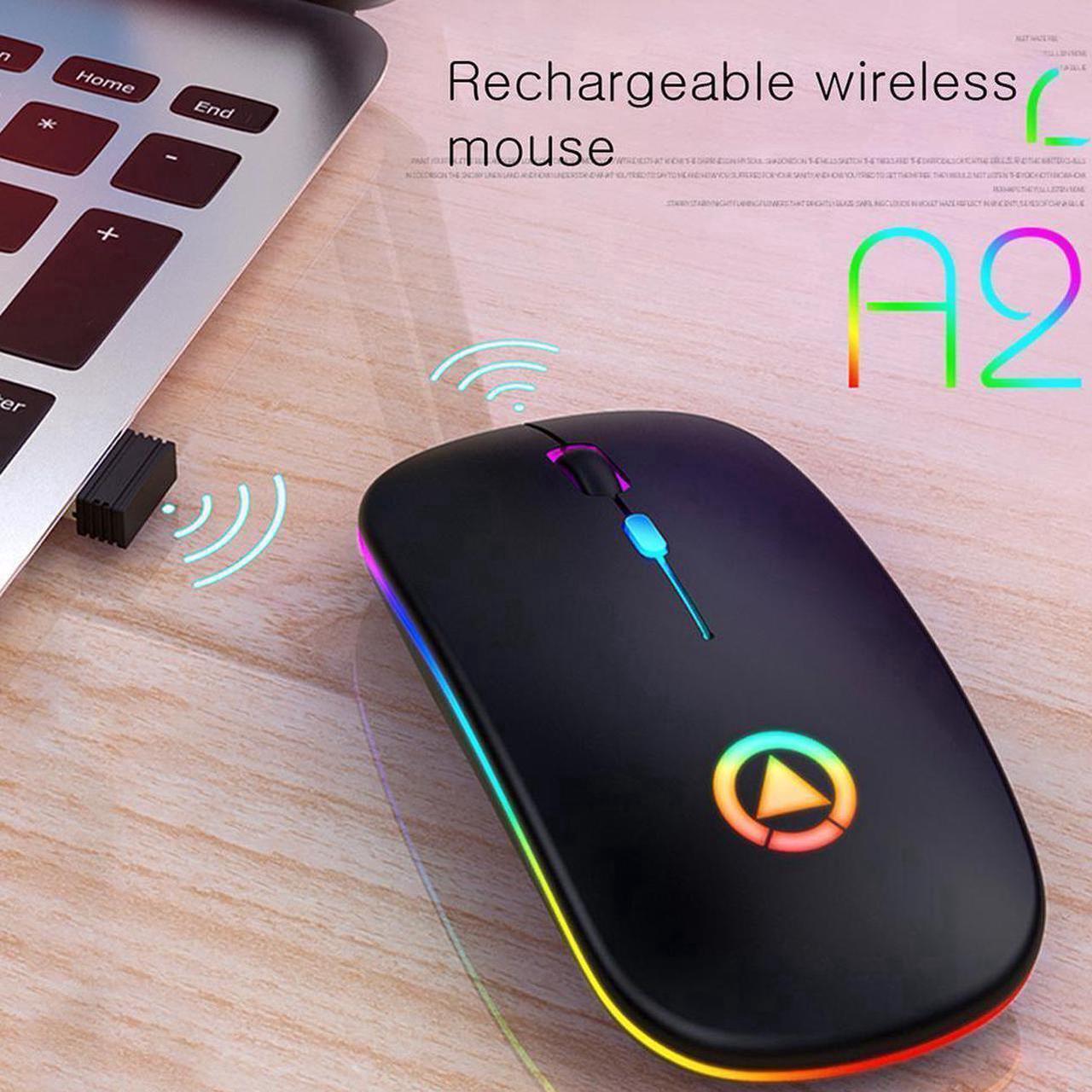 Alt view image 3 of 6 - Rechargeable Mouse Wireless Silent LED Backlit Mice USB Optical Ergonomic Gaming Mouse PC Computer Mouse For Laptop Computer PC