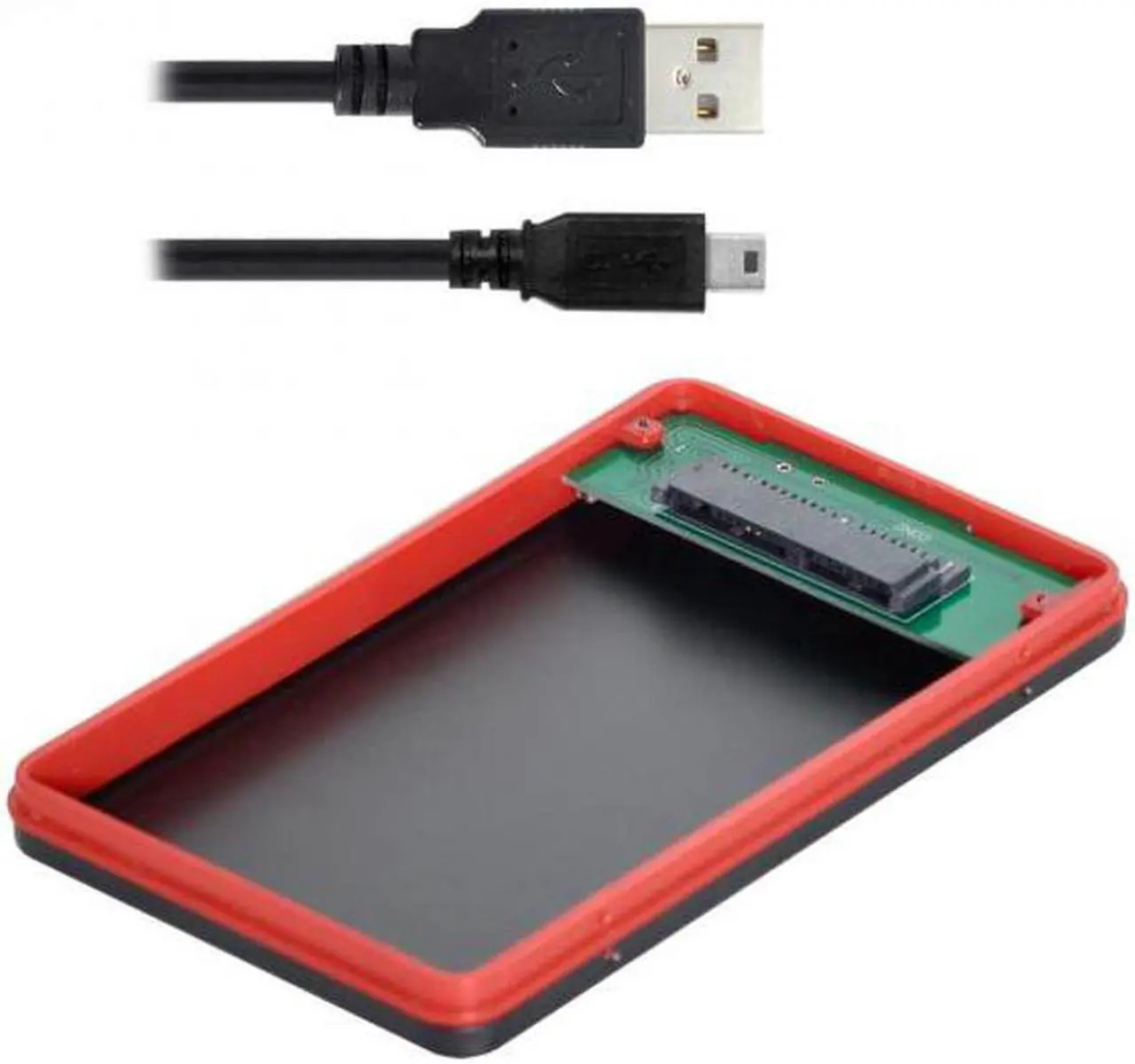 Alt view image 7 of 7 - Aomoproing USB2.0 480Mbps to 1.8 inch Micro SATA 16pin 7+9 SSD HDD External Hard Disk Enclosure