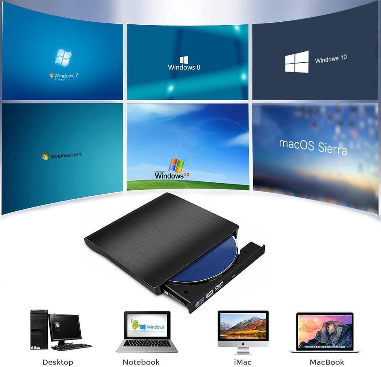 Alt view image 7 of 7 - USB 3.0 Slim External DVD RW CD Writer Drive Burner Reader Player Optical Drives For Laptop PC DVD burner dvd portatil