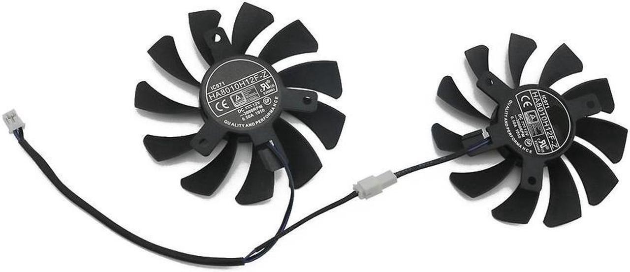 Alt view image 4 of 4 - 75MM HA8010H12F-Z Cooler Fan Replacement GTX1650 For MSI GeForce GTX 1650 SUPER VENTUS XS Graphics Card Fans