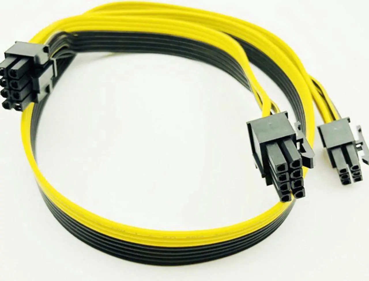 Alt view image 4 of 6 - PCI-e PCI Express 6Pin Male To Dual 8Pin 2 Port Male Adapter GPU Graphics Card PCIe Power Cable 18AWG 60cm + 20cm Wire