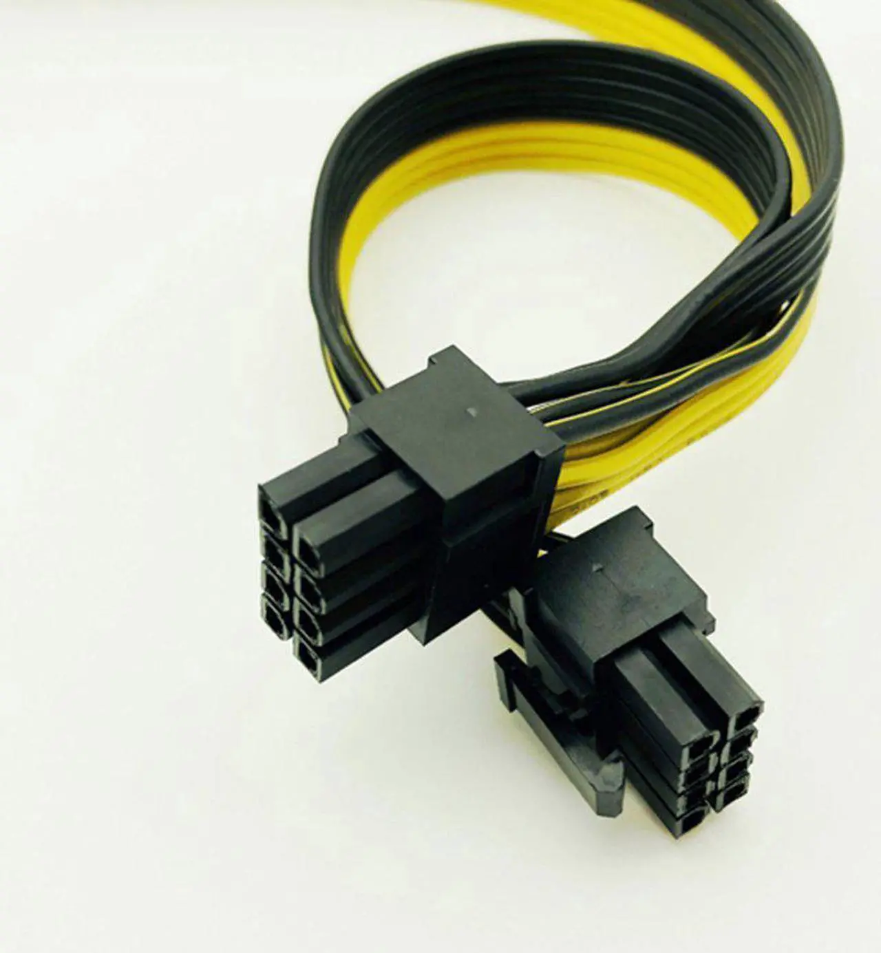 Alt view image 6 of 6 - PCI-e PCI Express 6Pin Male To Dual 8Pin 2 Port Male Adapter GPU Graphics Card PCIe Power Cable 18AWG 60cm + 20cm Wire