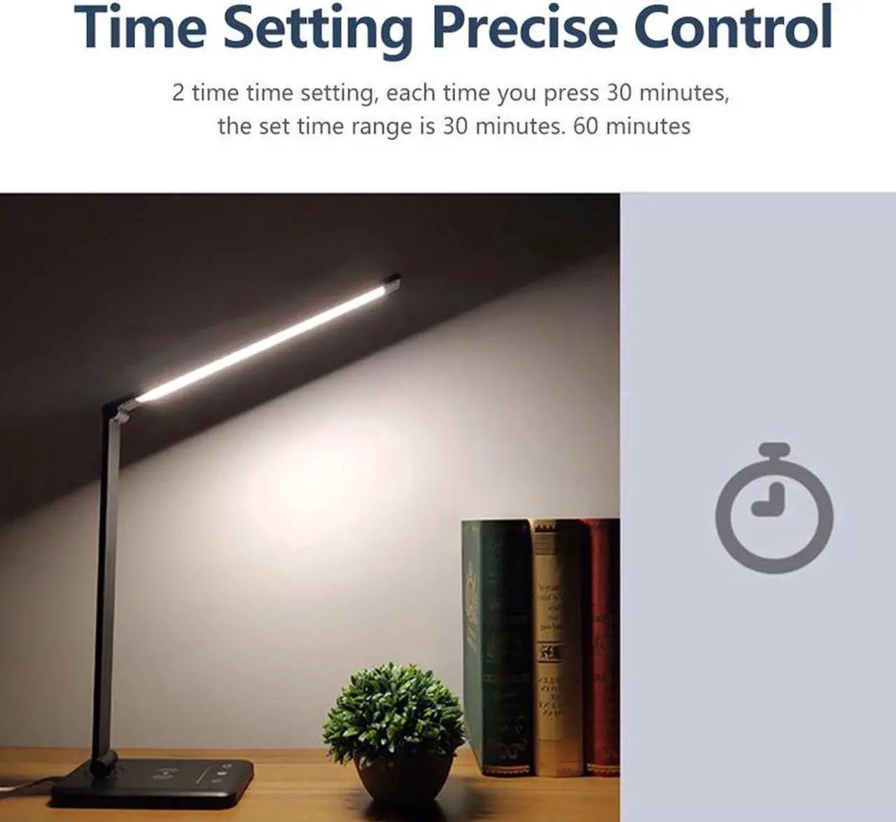 Alt view image 6 of 6 - 52PCS LED Desk Lamp 5 Color x5 Dimable Level Touch USB Chargeable Reading Eye-protect with timer Table lamp Night Light