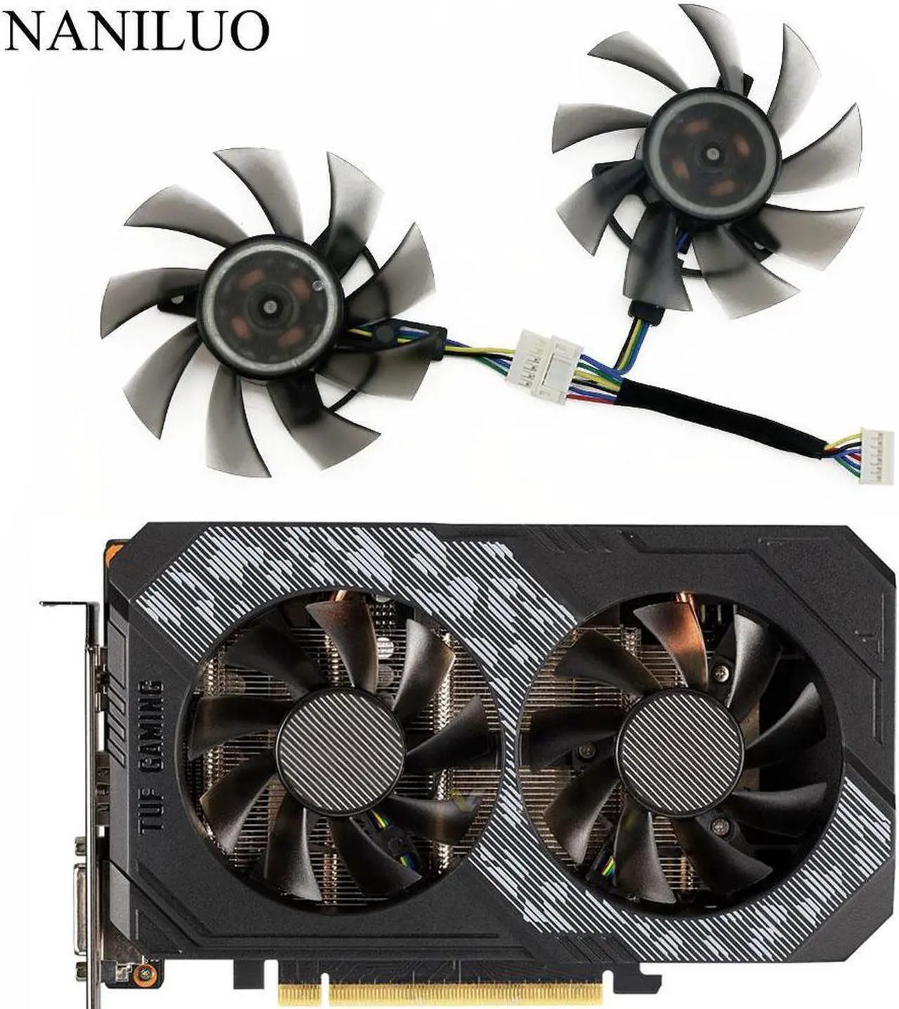 Main image of 6Pin 75MM FD8015U12D RTX 2060 GTX1660 Ti Cooling Fan For ASUS GTX 1660 1660Ti TUF GAMING OC RTX2060 Graphics Card Cooler Fan