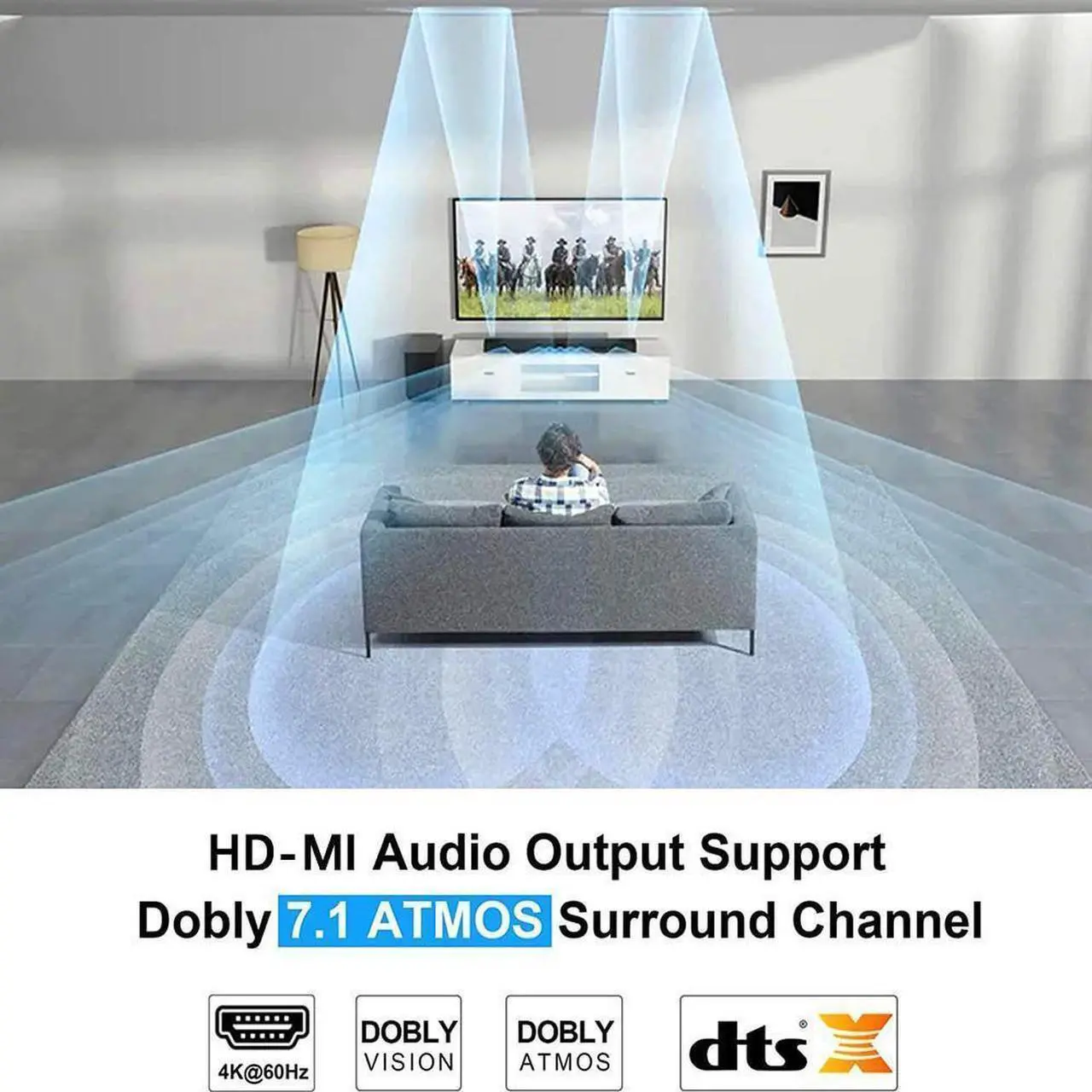 Alt view image 2 of 7 - 4x1 HDMI2.0b Audio Extractor 4K@60HZ HDMI SPDIF Converter 5.1 HDMI to HDMI to RCA Splitter Optic TOSLINK Switch Digital 7.1 HD-MI Adapter