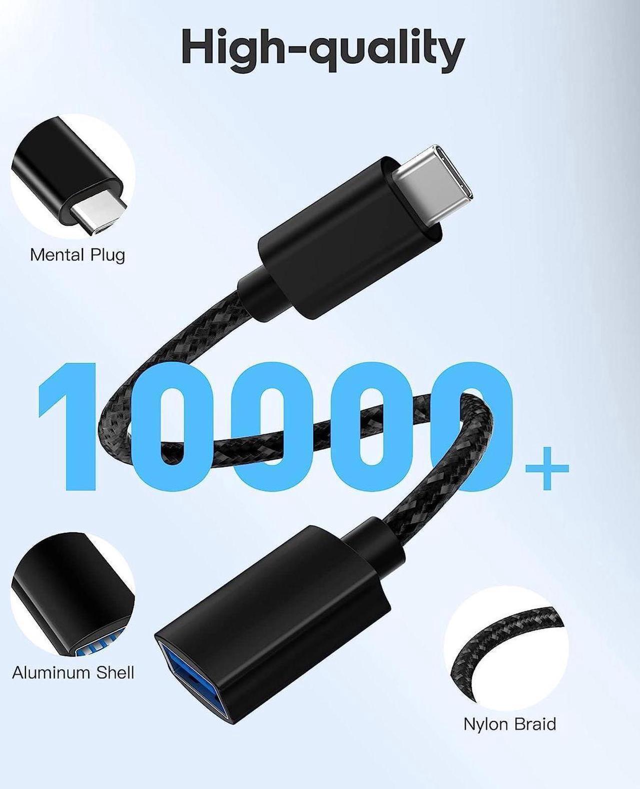 Alt view image 7 of 7 - USB C to USB 3.0 Adapter [10Gbps], [2 Pack] USB Type C Male to USB3.1 USB3.2 Female, Thunderbolt 3/4 to USB Female Adapter OTG Cable for Mac-Book Pro/Air 2022 2020,Tablet PC, Smartphones