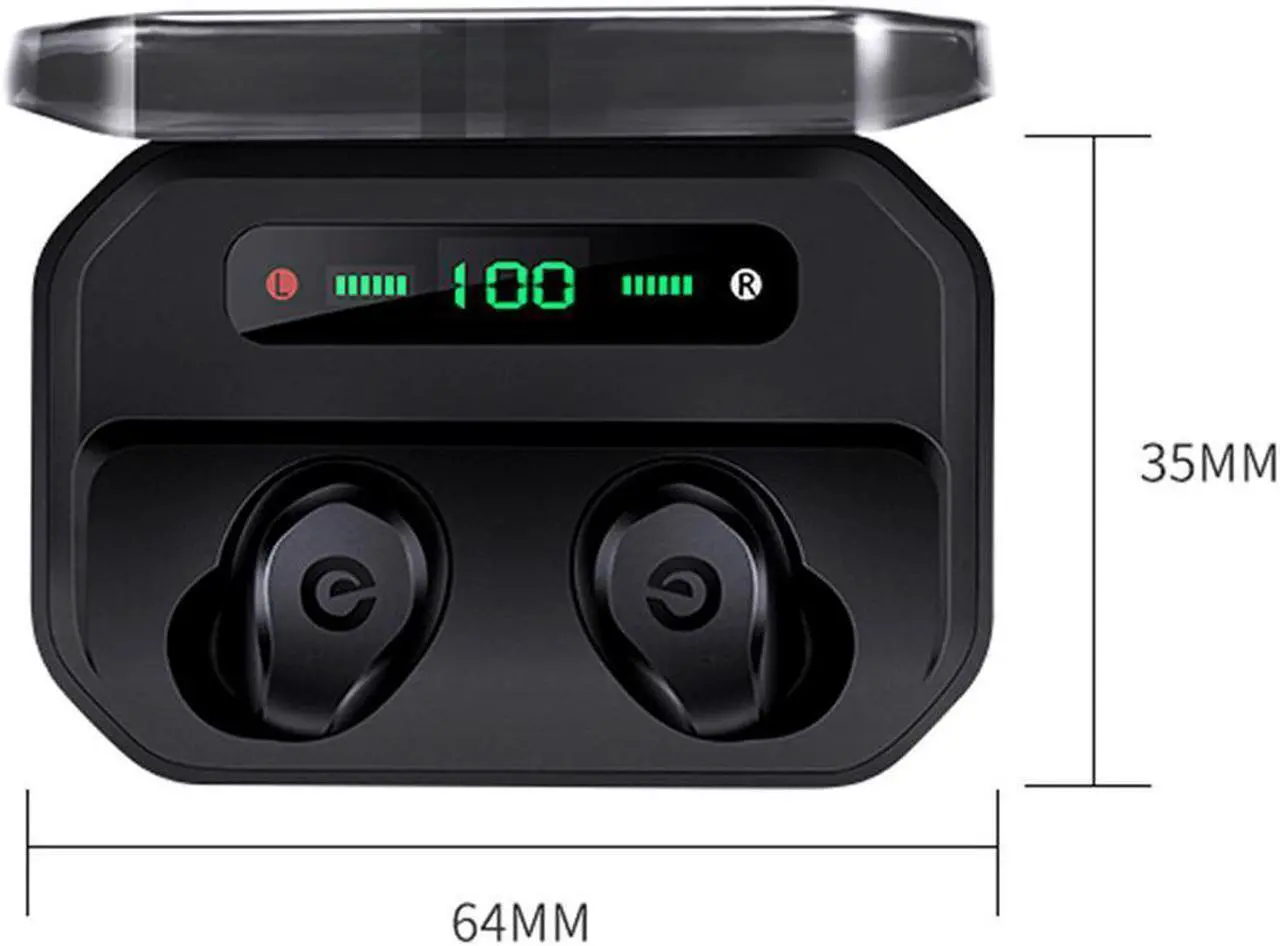 Alt view image 5 of 7 - Ture Wireless Earbuds, Bluetooth 5.0 Headphones, TWS Earphones, Wireless in-Ear Earbuds IPX7 Waterproof Wireless Eardphones with Charging Case,Led Digital Display (Built-in Mic, 3D Stereo)
