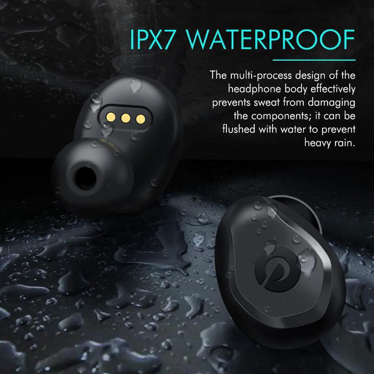 Alt view image 2 of 7 - Ture Wireless Earbuds, Bluetooth 5.0 Headphones, TWS Earphones, Wireless in-Ear Earbuds IPX7 Waterproof Wireless Eardphones with Charging Case,Led Digital Display (Built-in Mic, 3D Stereo)