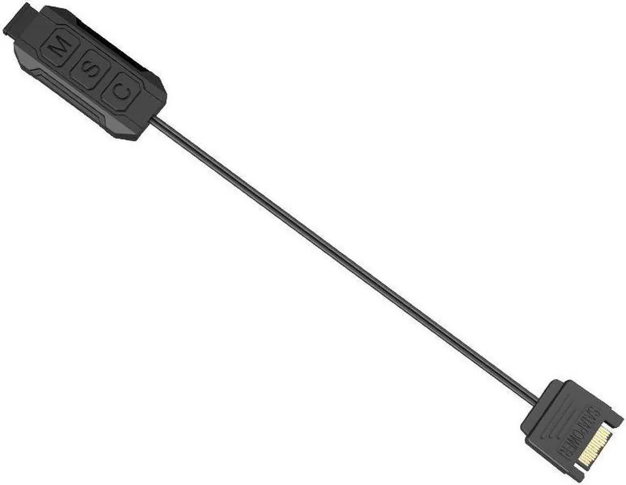 Alt view image 3 of 7 - 5V 3Pin ARGB Line Controller SATA Powered 3 Button LED Controller Cable Adapter for Computer PC Light Strip,Water Cooler Radiators,RGB Fan
