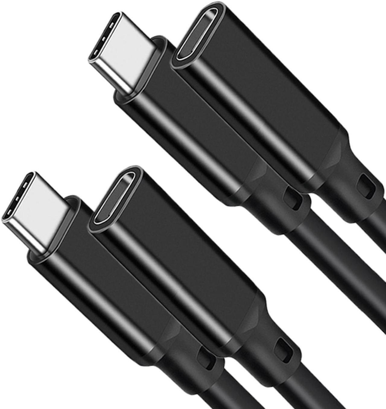 Main image of 2-Pack USB C Extension Cable 6.6FT, USB 3.1 10gbps Type C Male to Female Extender 5A PD100W Fast Charging Cable 4K Video Compatible Nintendo Switch,MacBook Pro/Air,iPad Pro,Dell XPS MS Surface Book