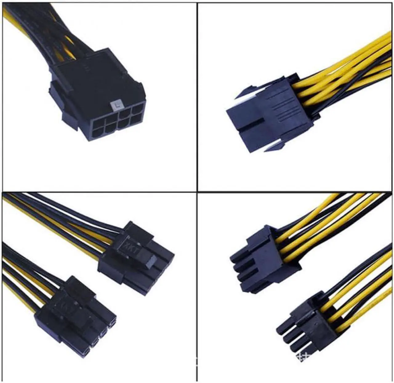 Alt view image 4 of 6 - 8 Pin PCI Express To Dual PCIE 8 (6+2) Pin Power Cable 22cm Motherboard Graphics Card PCI-E GPU Power Data Cable Splitter