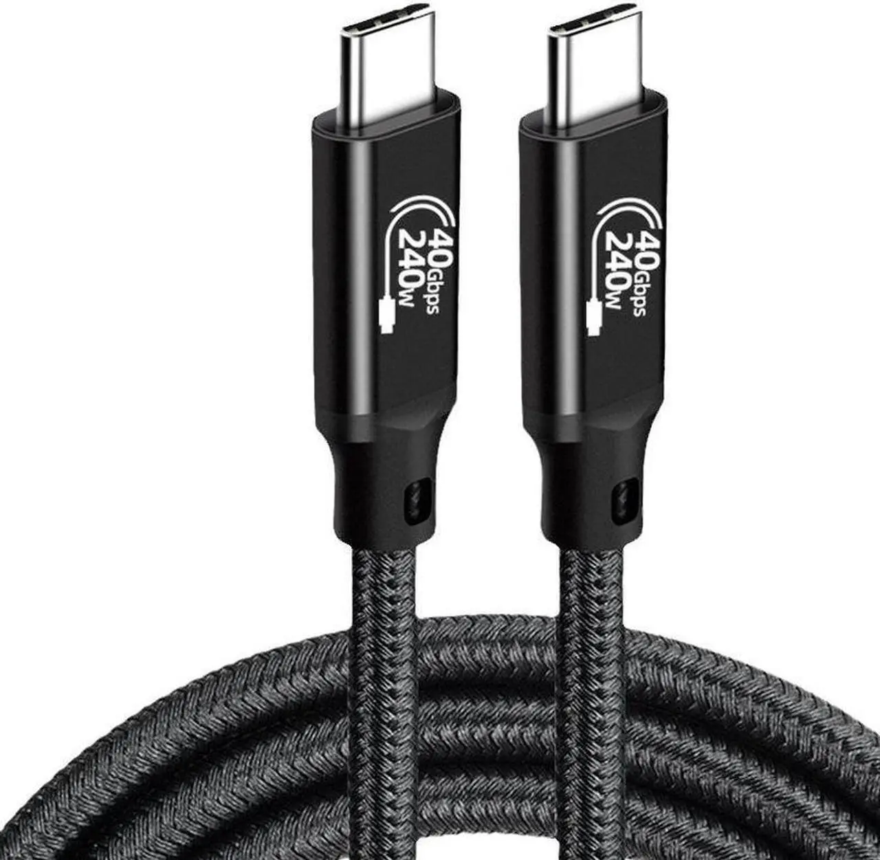 Main image of 40Gbps USB C to USB C Cable 48V/5A 240W Charging Support 8K 60Hz HD Display,USB4 Braided Cable for Thunderbolt 4/3, Compatible with External SSD,eGpu,USB-C Docking Station,etc (Male to Male, 1.6FT)
