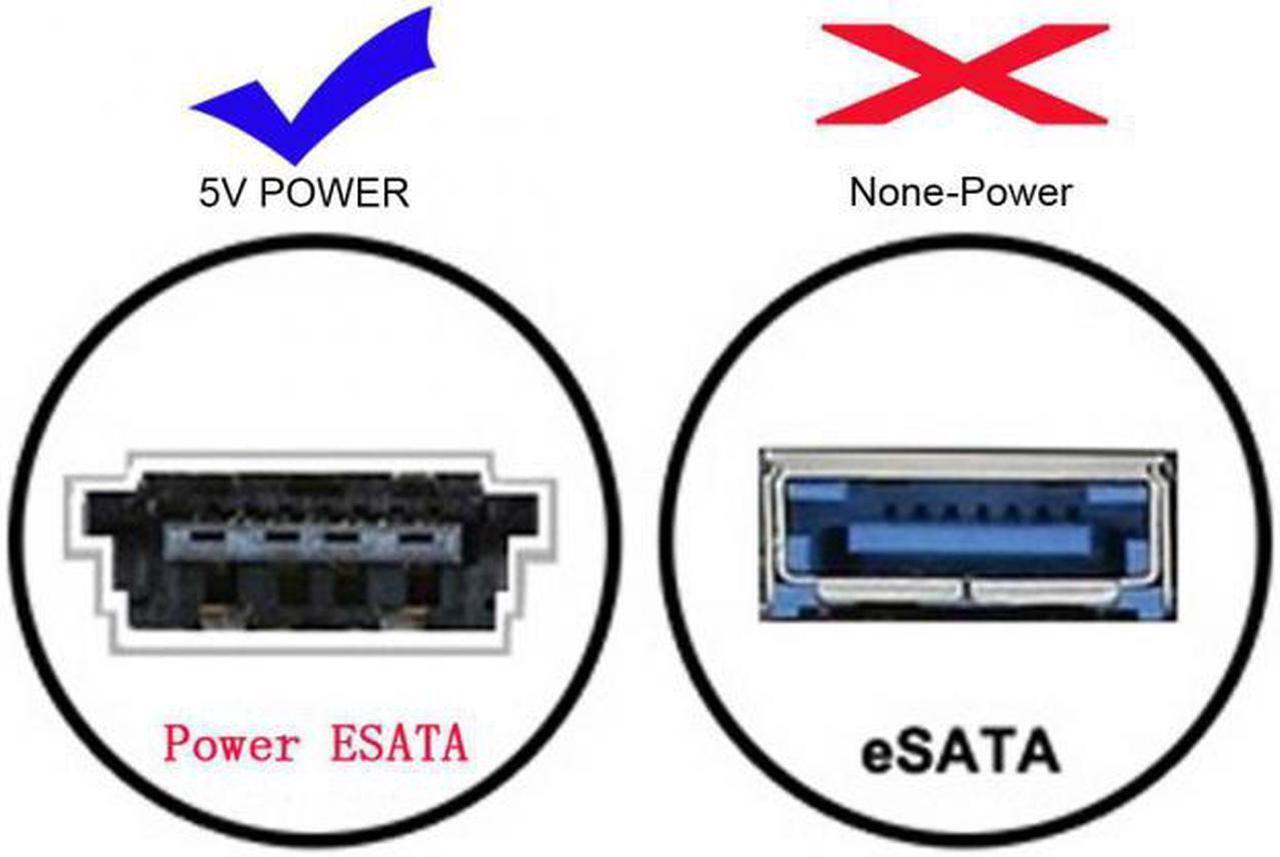 Alt view image 2 of 6 - Aomoproing USB-C Type-C to Power Over eSATA DC5V Adapter USB3.0 to HDD/SSD/ODD eSATAp Converter