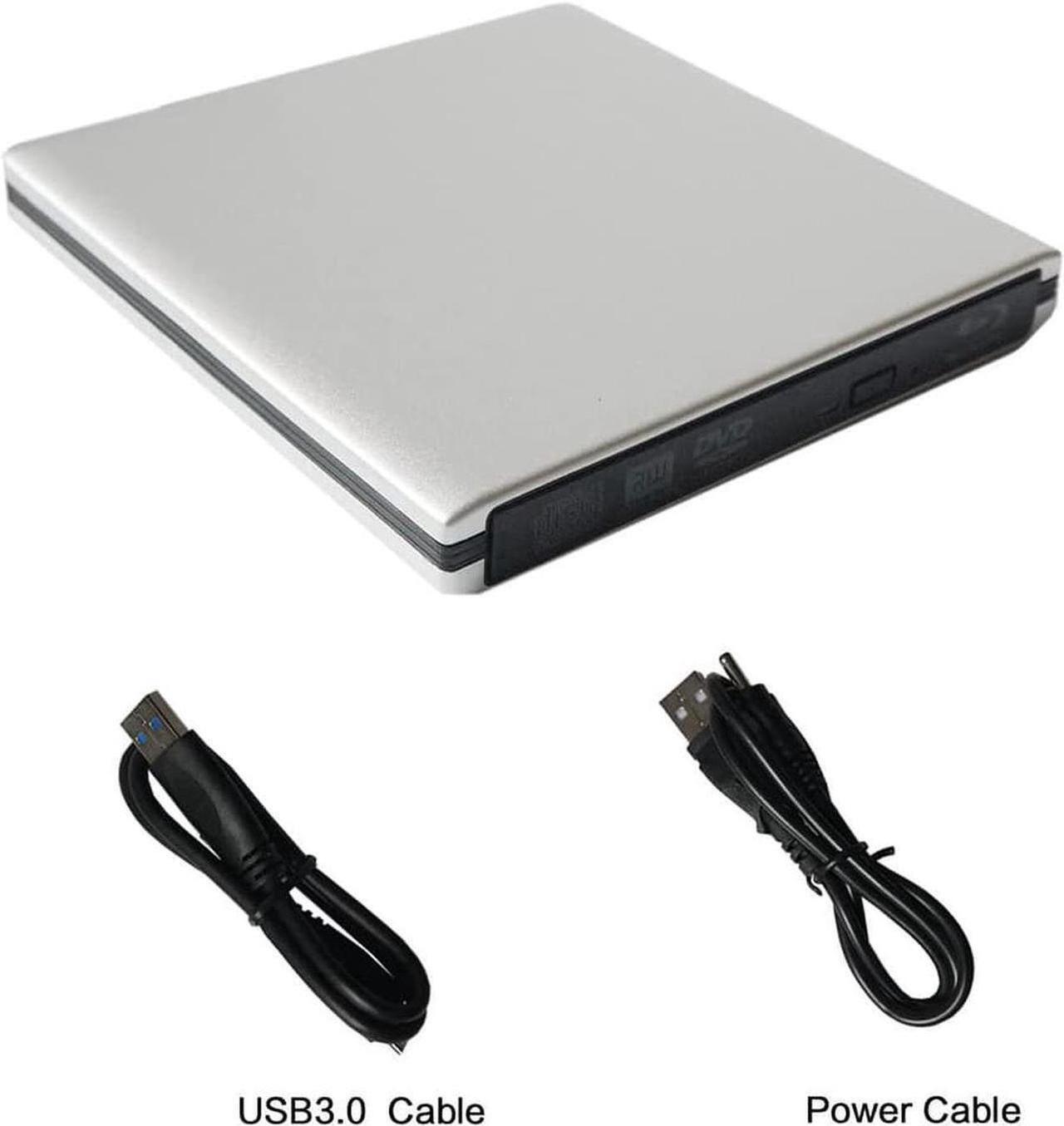 Alt view image 2 of 7 - Aluminum External 3D Blu Ray CD DVD Optical Drive, USB 3.0 Type-C Blu-ray CD/DVD+/-RW Burner Player Writer Reader Rewriter, External CD/DVD Drive for Laptop Desktop with Windows XP/7/8/10 Mac OS