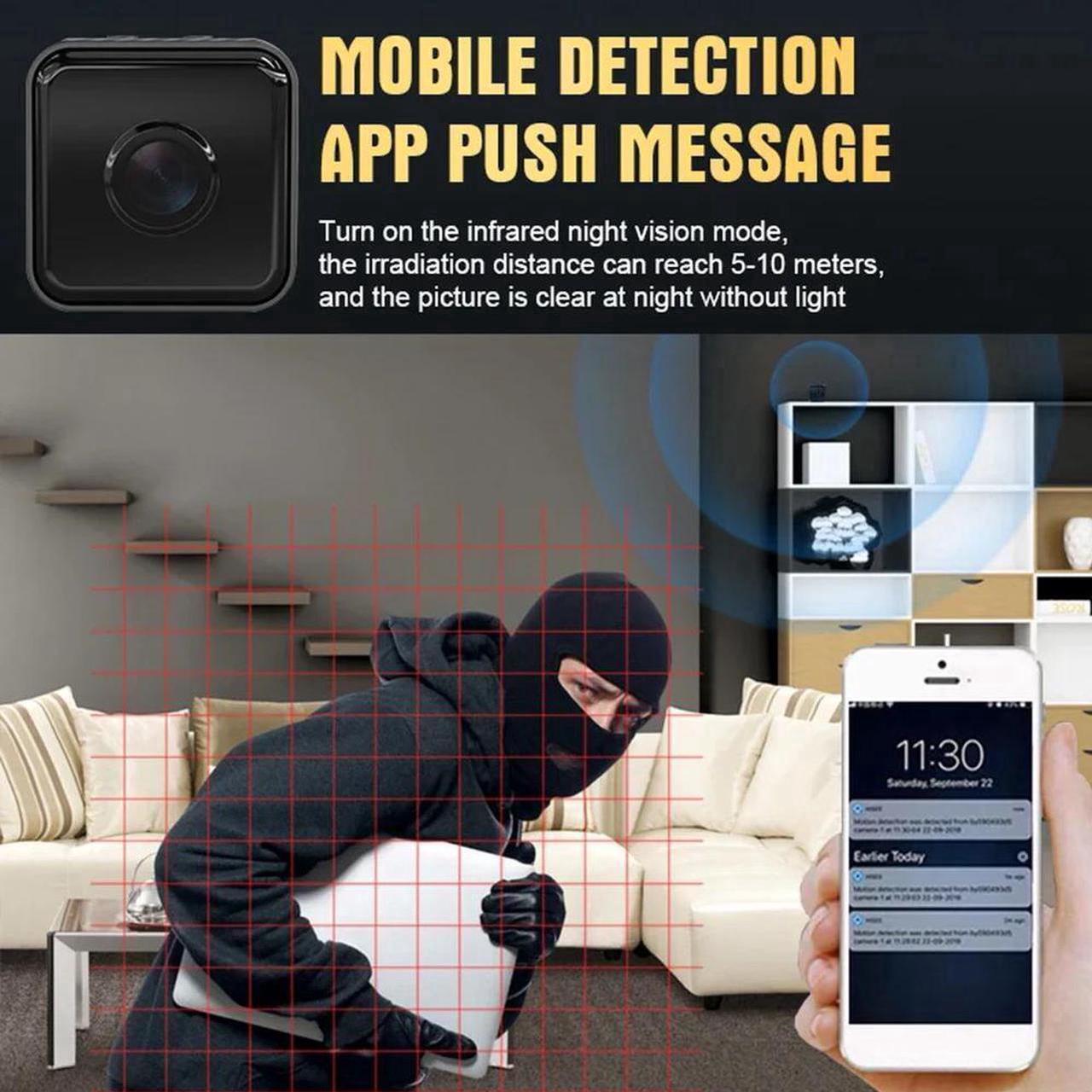 Alt view image 6 of 6 - 1080P Mini Wifi Camera Night Vision Hidden IP Camera Vision Remote Monitor Portable Wireless Mini Camcorders