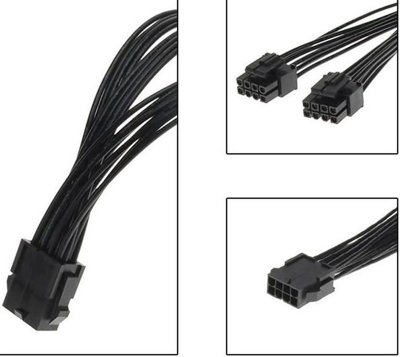 Alt view image 5 of 6 - 1 PCS PCI-Express PCIE 8 Pin to Dual 8 (6+2) Pin VGA Graphic Video Card GPU Adapter Power Supply Splitter C