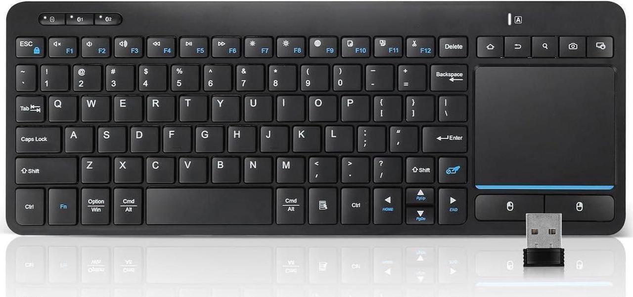 Main image of Multi-Device Wireless Bluetooth Keyboard with Touchpad-Wireless TV Keyboard with Multi-Touch Big Size Trackpad,Support 3 Devices for TV,Windows, Android, Chrome OS, Laptop, Tablet