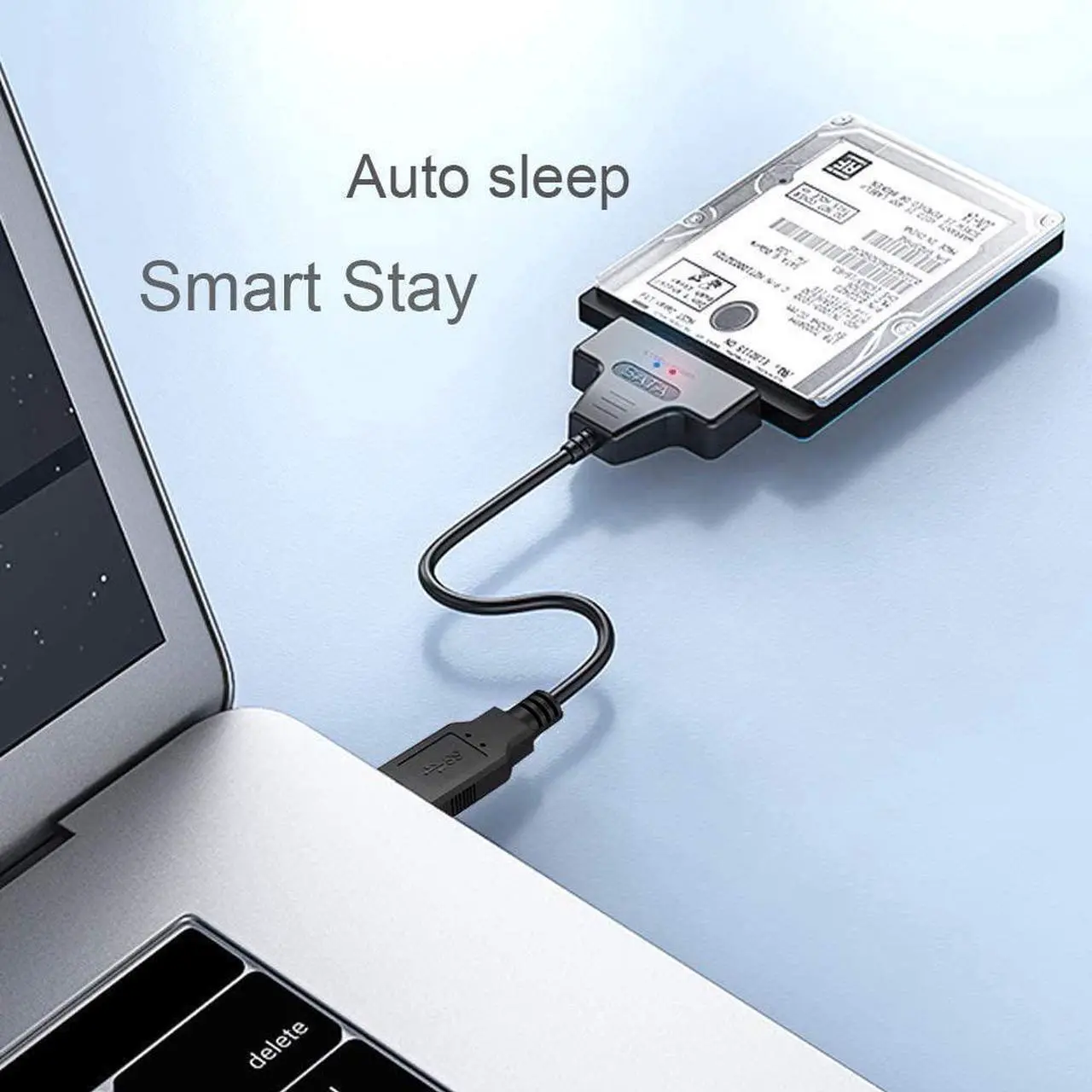 Alt view image 2 of 7 - USB 3.0 to SATA III Adapter Cable with UASP SATA to USB Converter for 2.5" Hard Drives Disk HDD and Solid State Drives SSD