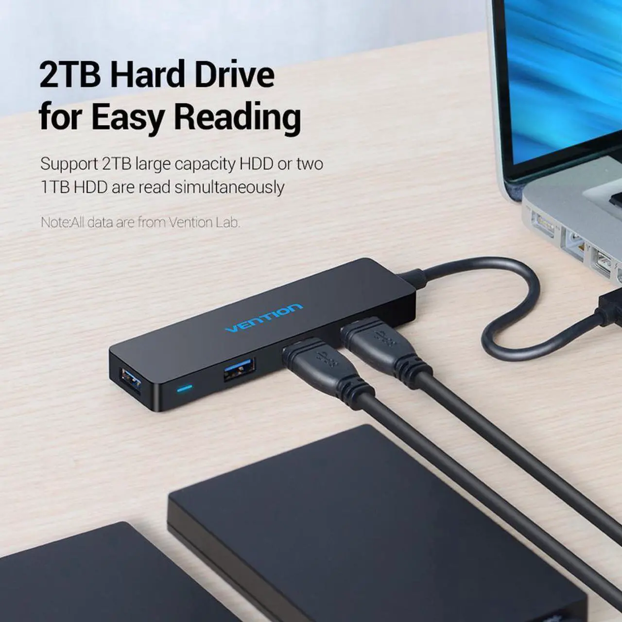 Alt view image 6 of 7 - 4 Ports USB Hub USB 3.0 Hub for Printer Mac Notebook Laptop High Speed Multi USB Splitter USB Hab