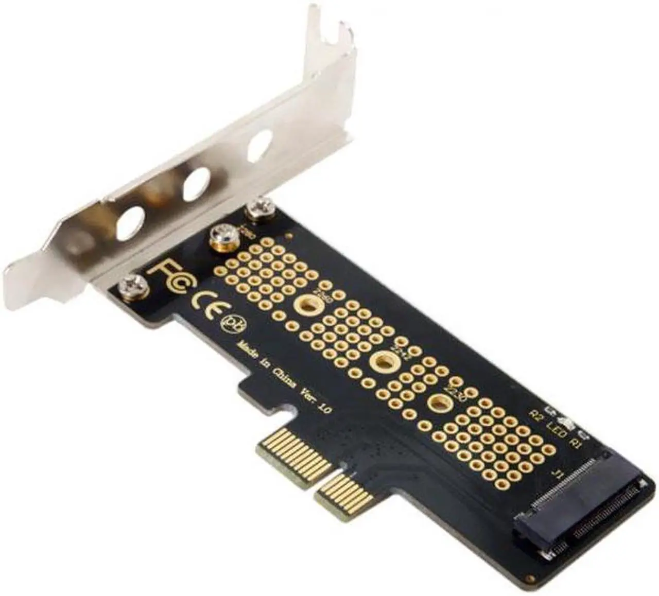 Alt view image 6 of 7 - Aomoproing  Low Profile PCI-E 3.0 x1 Lane to M.2 NGFF M-Key SSD Nvme AHCI PCI Express Adapter Card