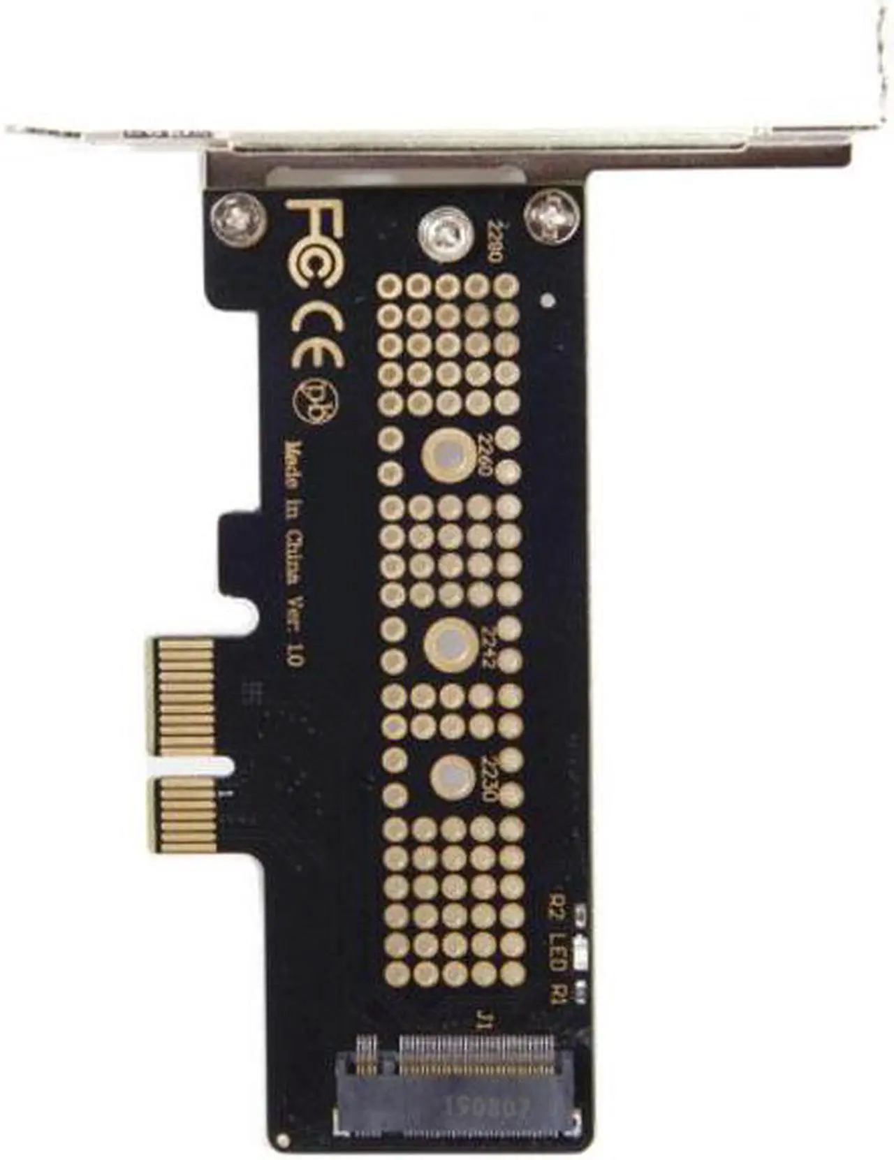 Alt view image 2 of 7 - Aomoproing  Low Profile PCI-E 3.0 x1 Lane to M.2 NGFF M-Key SSD Nvme AHCI PCI Express Adapter Card