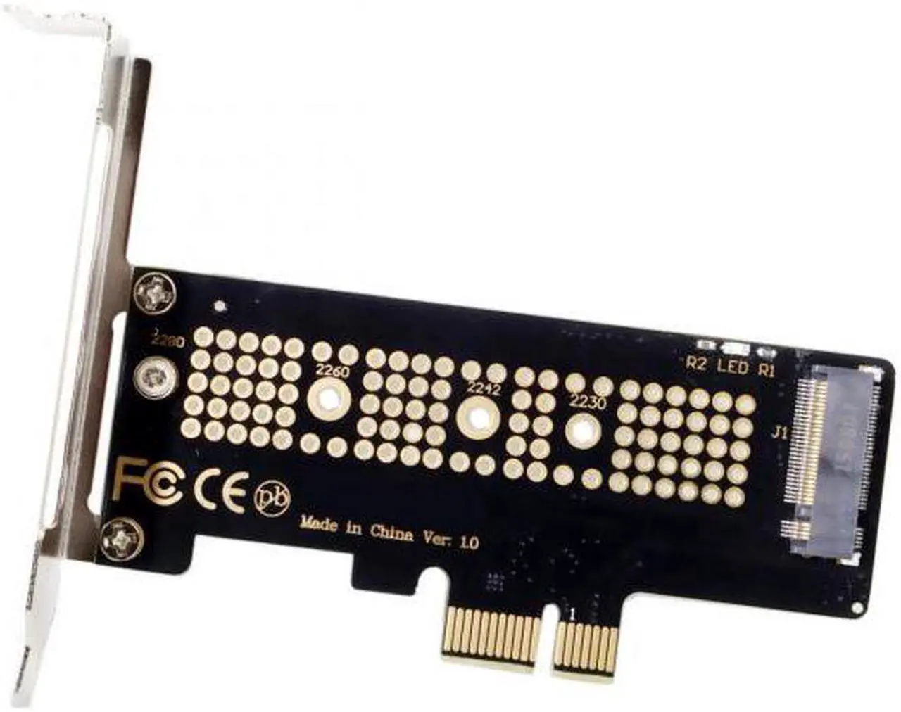 Alt view image 7 of 7 - Aomoproing  Low Profile PCI-E 3.0 x1 Lane to M.2 NGFF M-Key SSD Nvme AHCI PCI Express Adapter Card