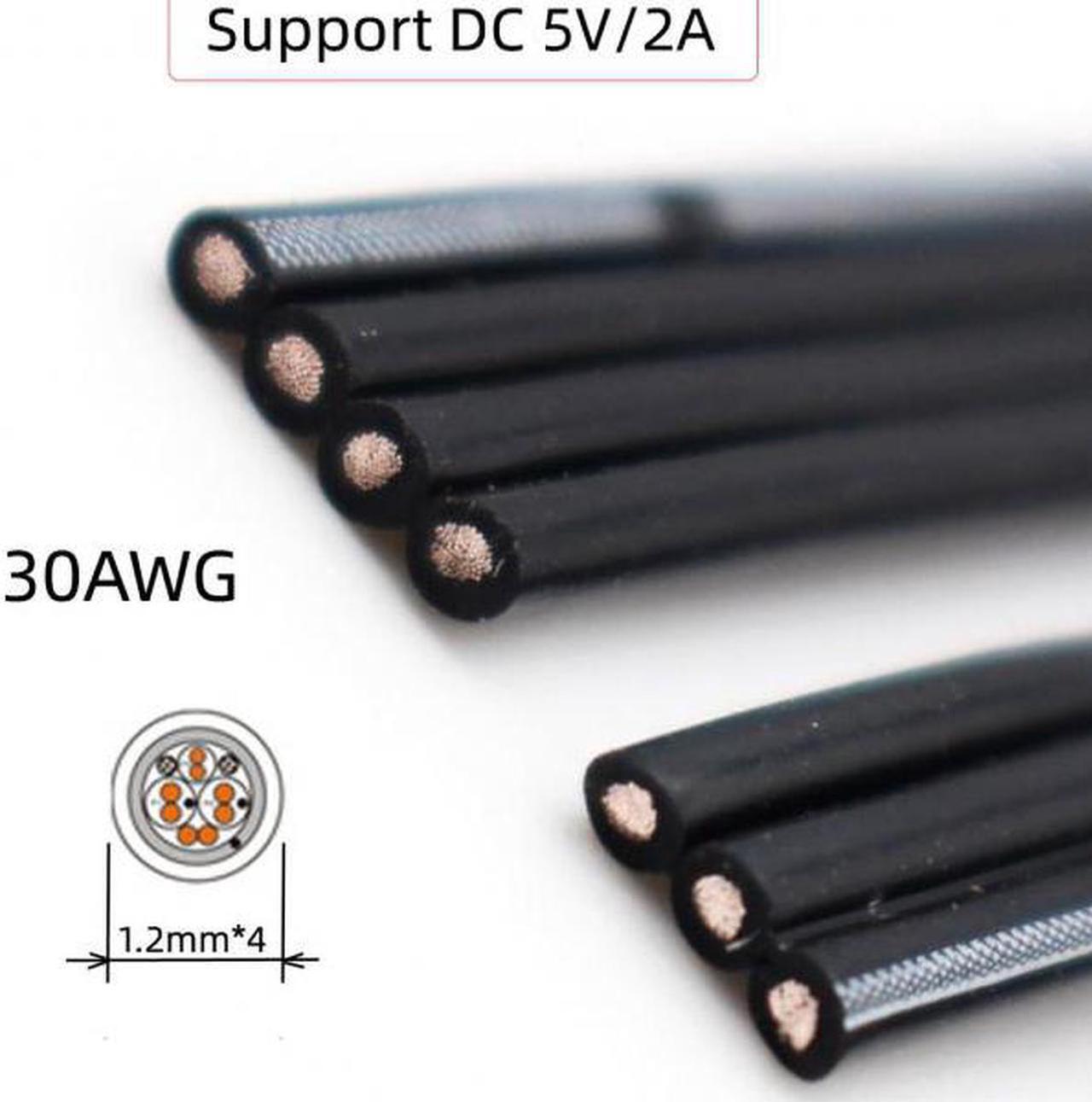 Alt view image 2 of 7 - Aomoproing 13cm USB 2.0 Type-A Male to USB-C Type-C Male Male Data Flat Slim FPC Cable for FPV & Disk & Phone