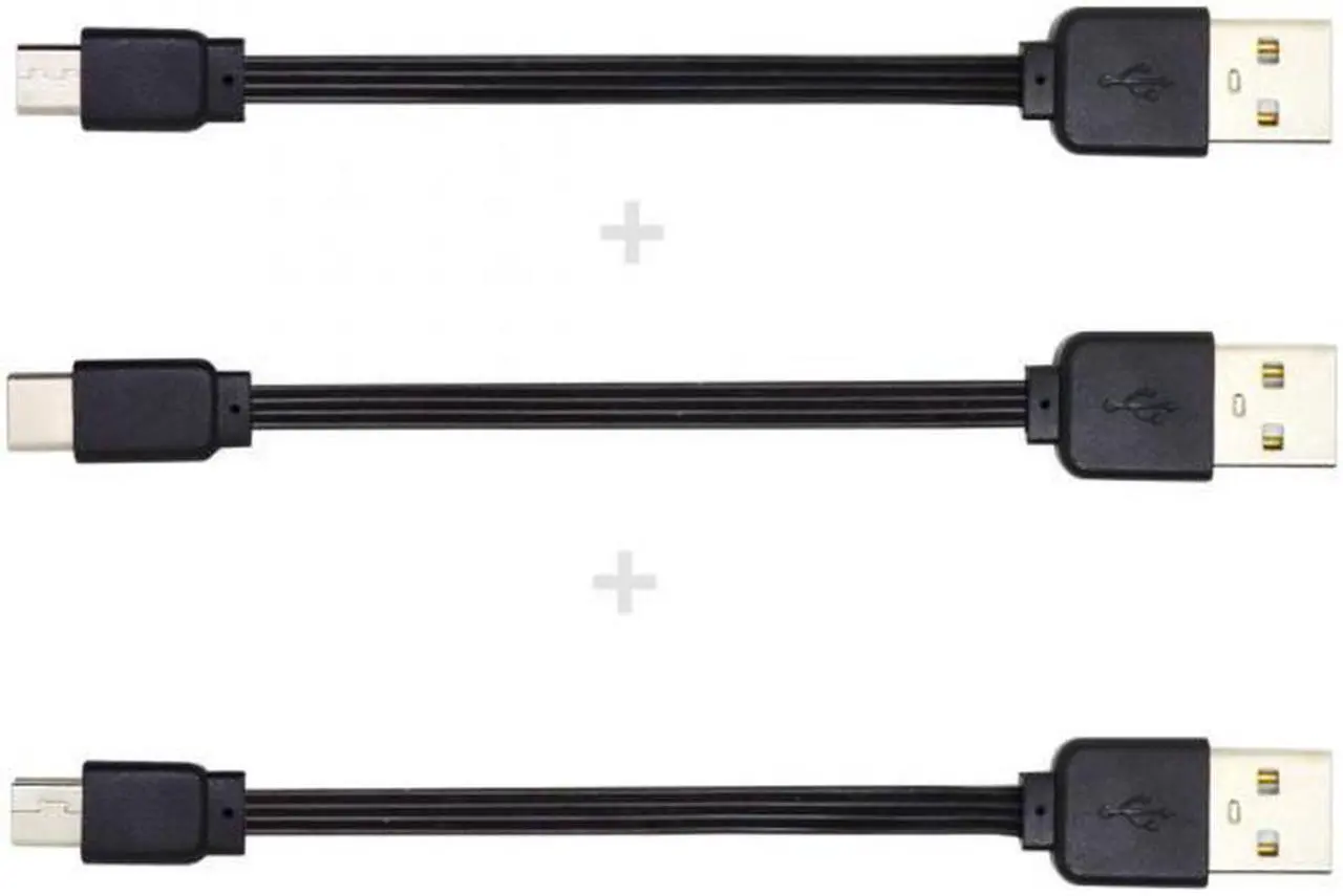 Main image of Aomoproin 3pcs/lot 13cm USB 2.0 Type-A to Mini Micro USB Type-C Male Data Flat Slim FPC Cable for FPV & Disk & Phone
