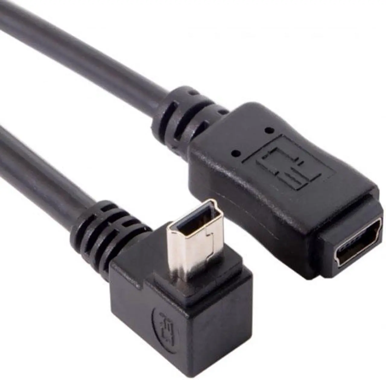 Alt view image 7 of 7 - Aomoproing GPS Mini USB 5P 90D Up Angled Male to Mini USB 5Pin Female Extension Cable
