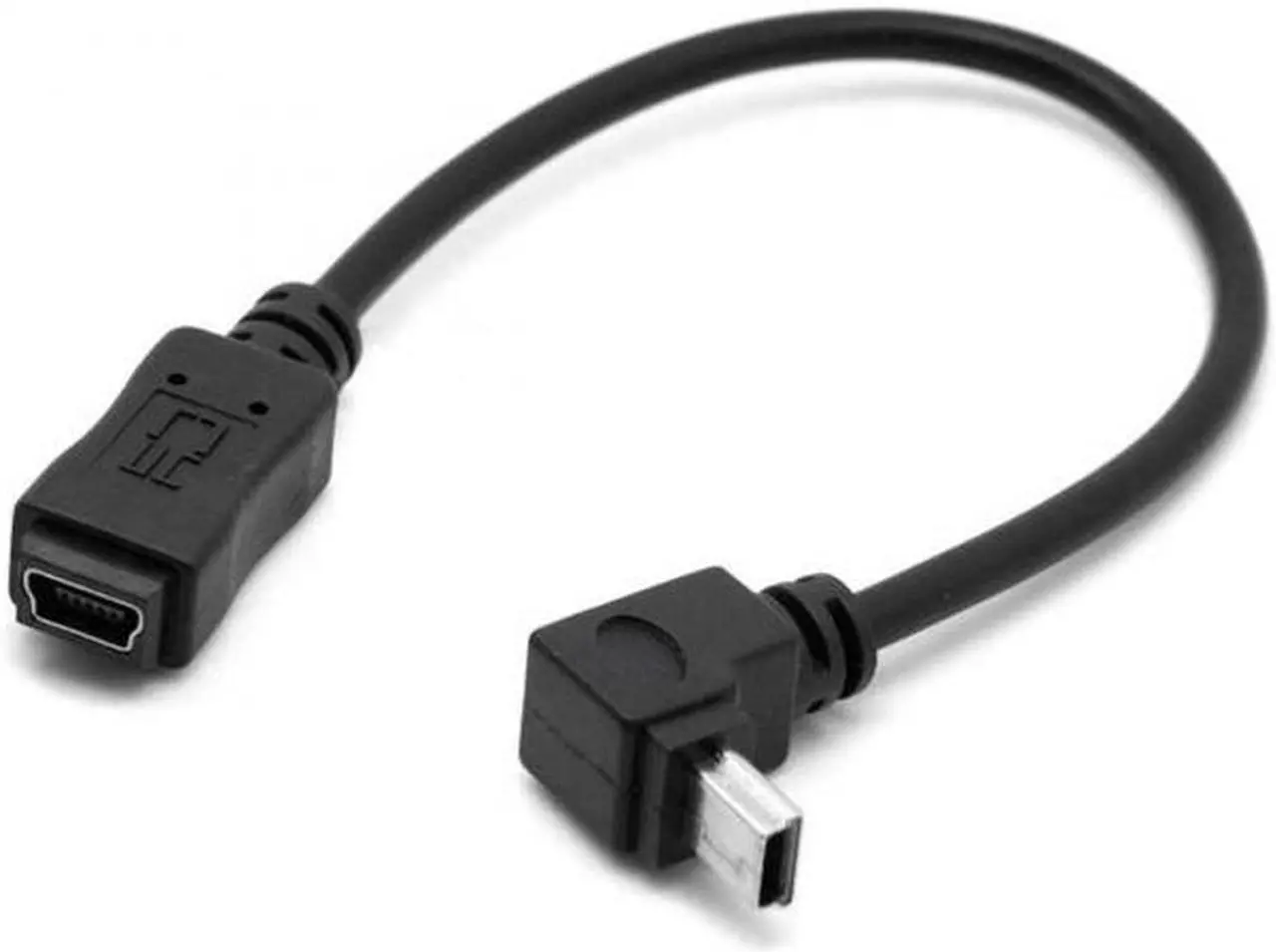 Alt view image 5 of 7 - Aomoproing GPS Mini USB 5P 90D Up Angled Male to Mini USB 5Pin Female Extension Cable