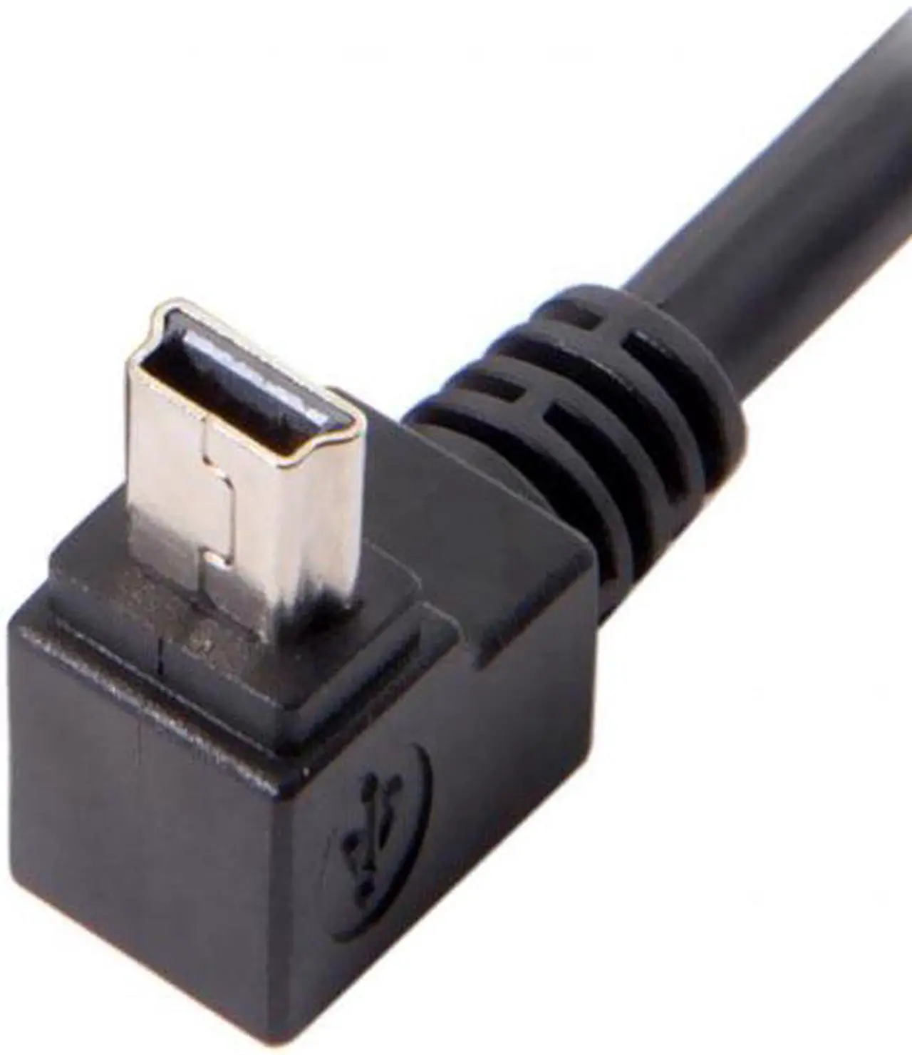 Alt view image 6 of 7 - Aomoproing GPS Mini USB 5P 90D Up Angled Male to Mini USB 5Pin Female Extension Cable