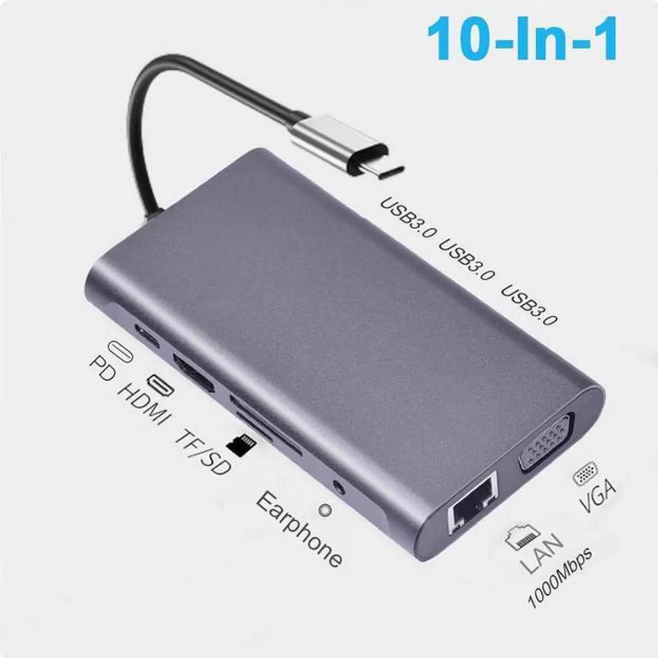 Main image of Type-C 10-in-1 HUB Dock 10 in 1 Laptop Dock hub USB