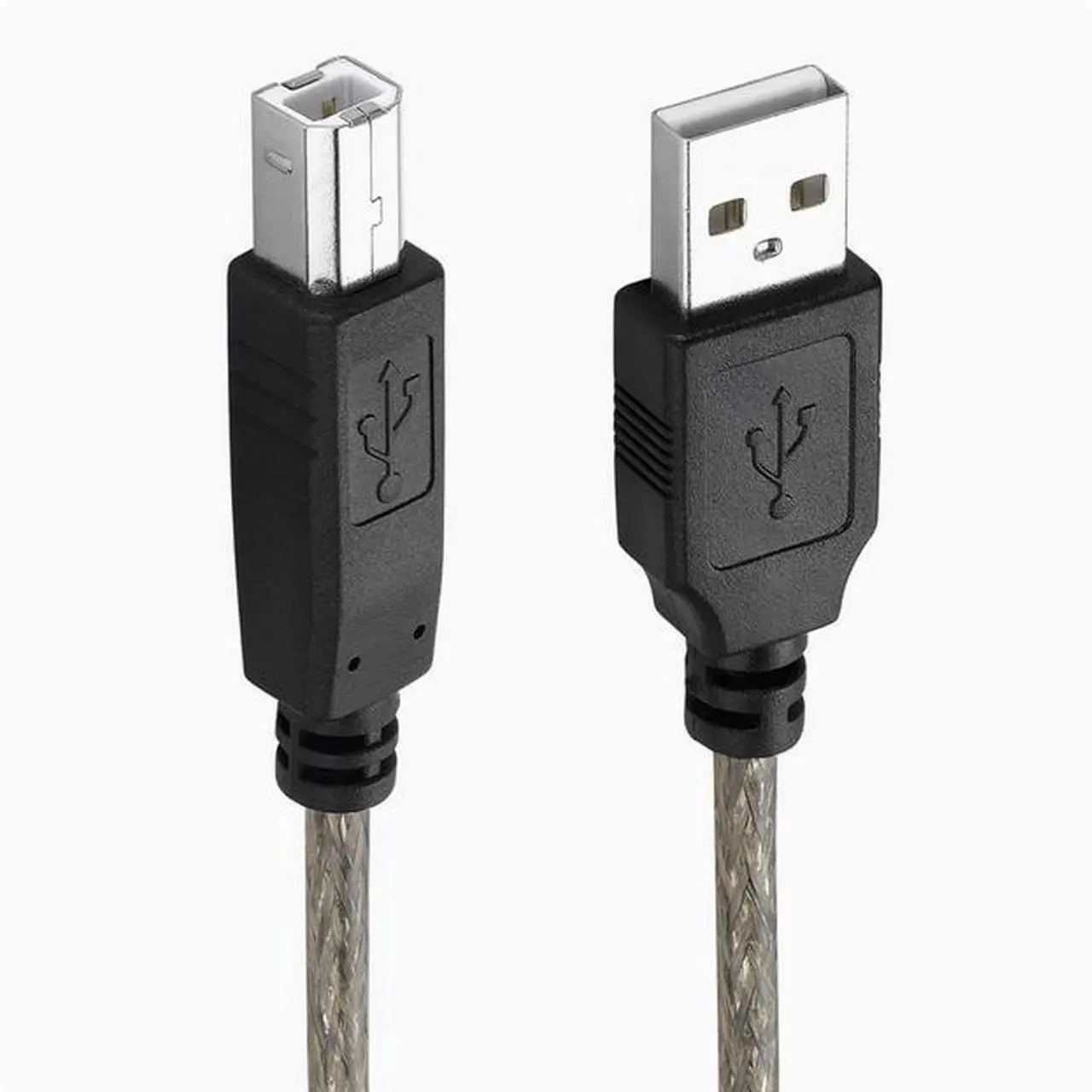 Alt view image 5 of 5 - USB2.0 print cable High-grade transparent brown standard 2428 copper USB print cable printer data cable pure copper 1.5m