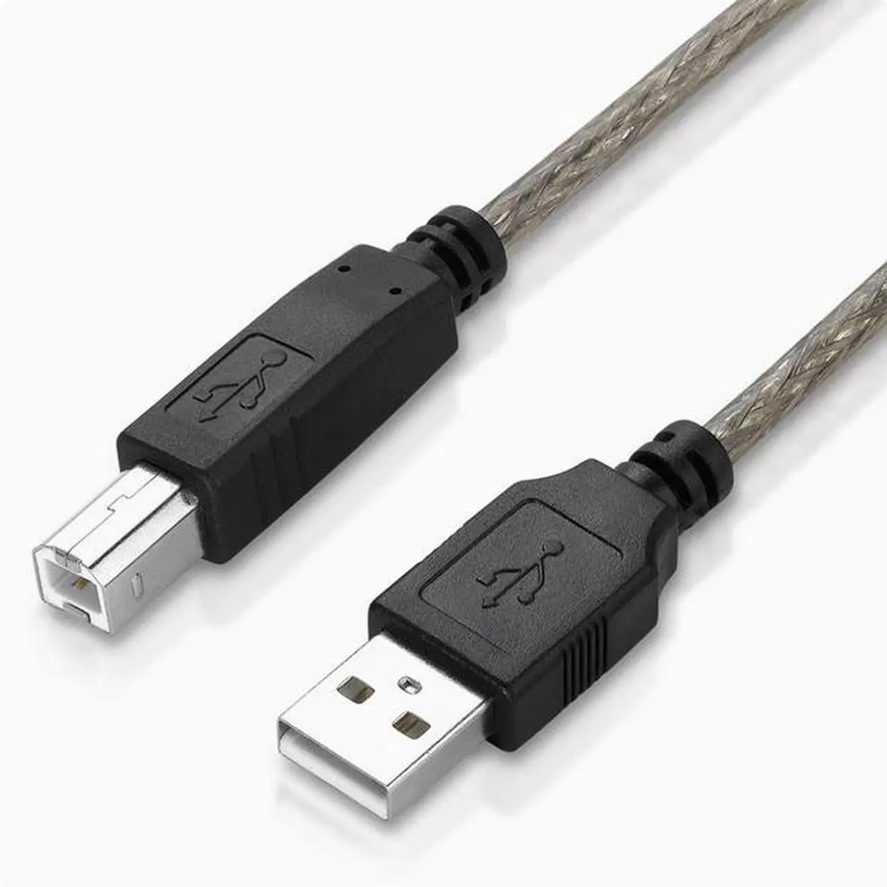 Alt view image 3 of 5 - USB2.0 print cable High-grade transparent brown standard 2428 copper USB print cable printer data cable pure copper 1.5m