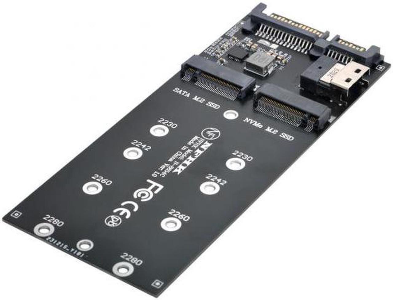 Alt view image 6 of 7 - Aomoproing SFF-8654 to U2 Kit NGFF M-Key to Slimline SAS NVME PCIe SSD SATA Adapter for Mainboard