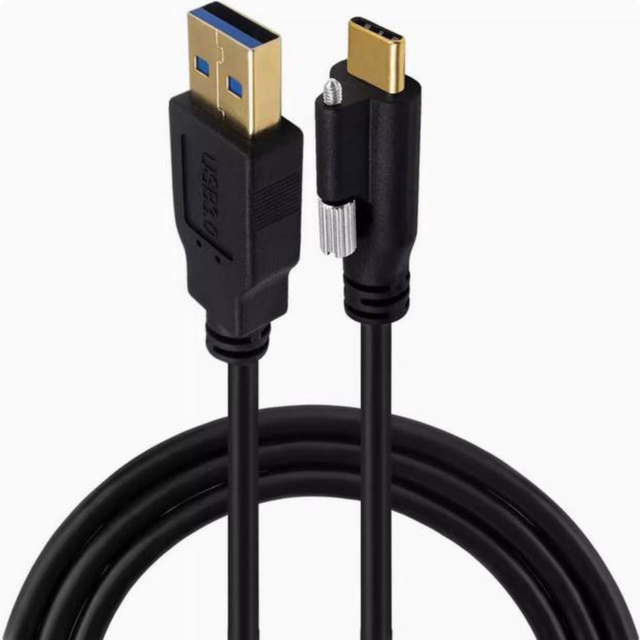 Main image of Elbow with screw Type-C to USB 3.0 public industrial camera SLR gold-plated port lock panel 3.1 data cable Bend up and down