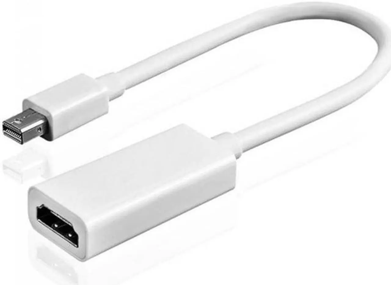 Alt view image 4 of 7 - Aomoproing  Mini DisplayPort DP to HDMI Female 1.3 Adapter Support Audio White Color 20cm For Mac