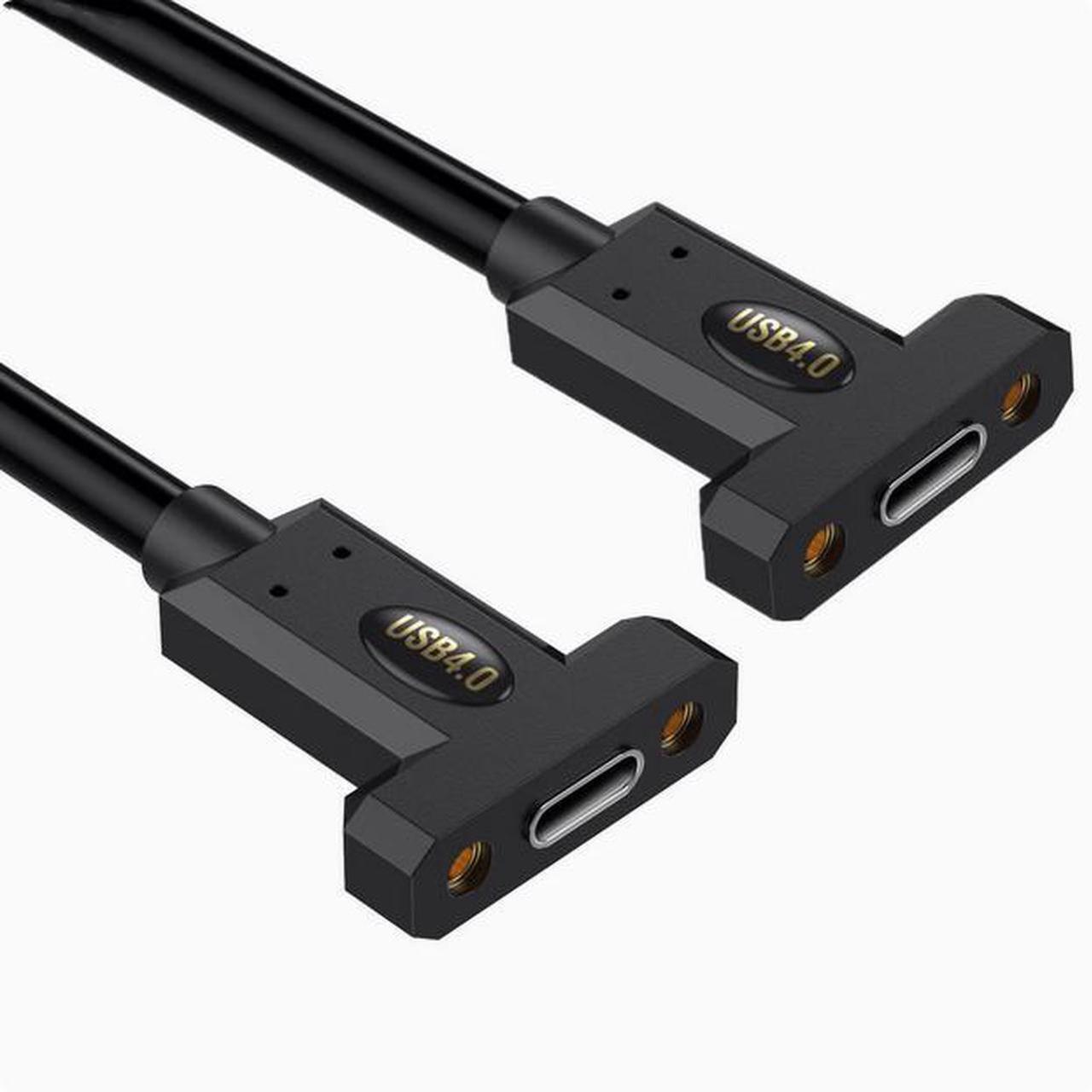 Main image of USB4 :Type-C master ear Turn Type-C master ear screws fixed panel extension cable 8K60HZ Lightning Multi-function 240W