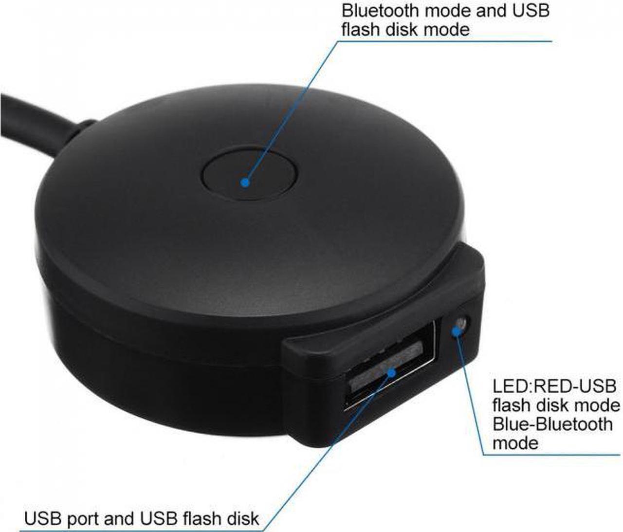 Alt view image 6 of 7 - Aomoproing  USB & 3.5mm AUX to Bluetooth Audio Aux & USB Female Adapter Cable For Car BMW