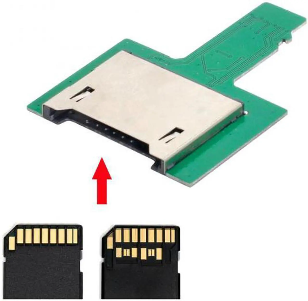 Alt view image 7 of 7 - Aomoproing  2pcs TF Micro SD Male Extender to SD Card Female Extension Adapter PCBA SD/SDHC/SDXC UHS-III UHS-3 UHS-2