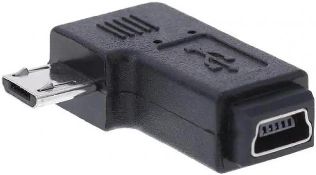 Alt view image 5 of 7 - Aomoproing  90 Degree Left Angled MINI USB Female to Micro USB Male Data Sync Power Adapter